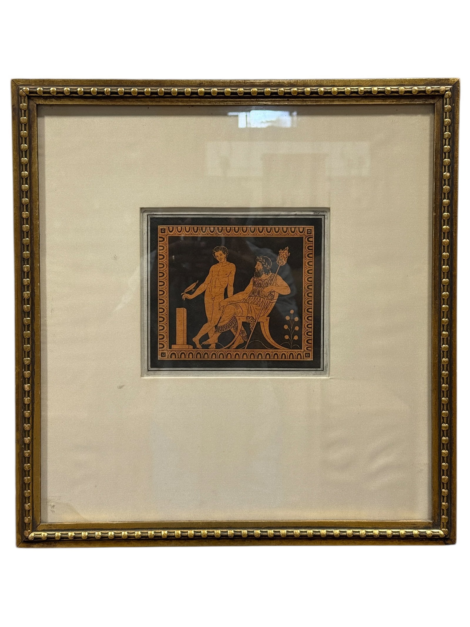 Rare 18th-Century Sir William Hamilton / Tischbein Greek Vase Engraving, Plate 104 (1 of 7)