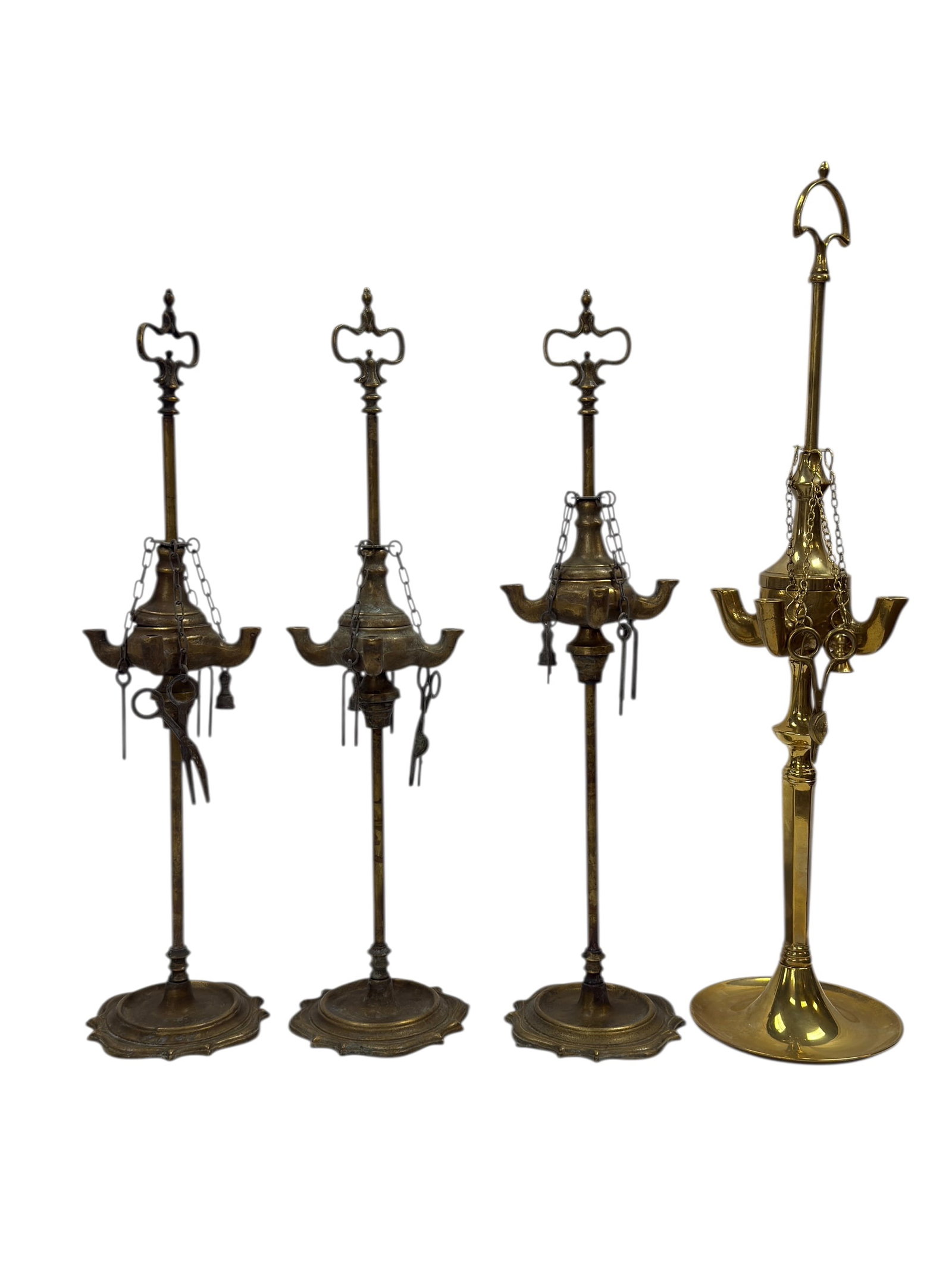 19th– 20th Century Italian Lucerna Oil Lamp Group (4) (1 of 13)