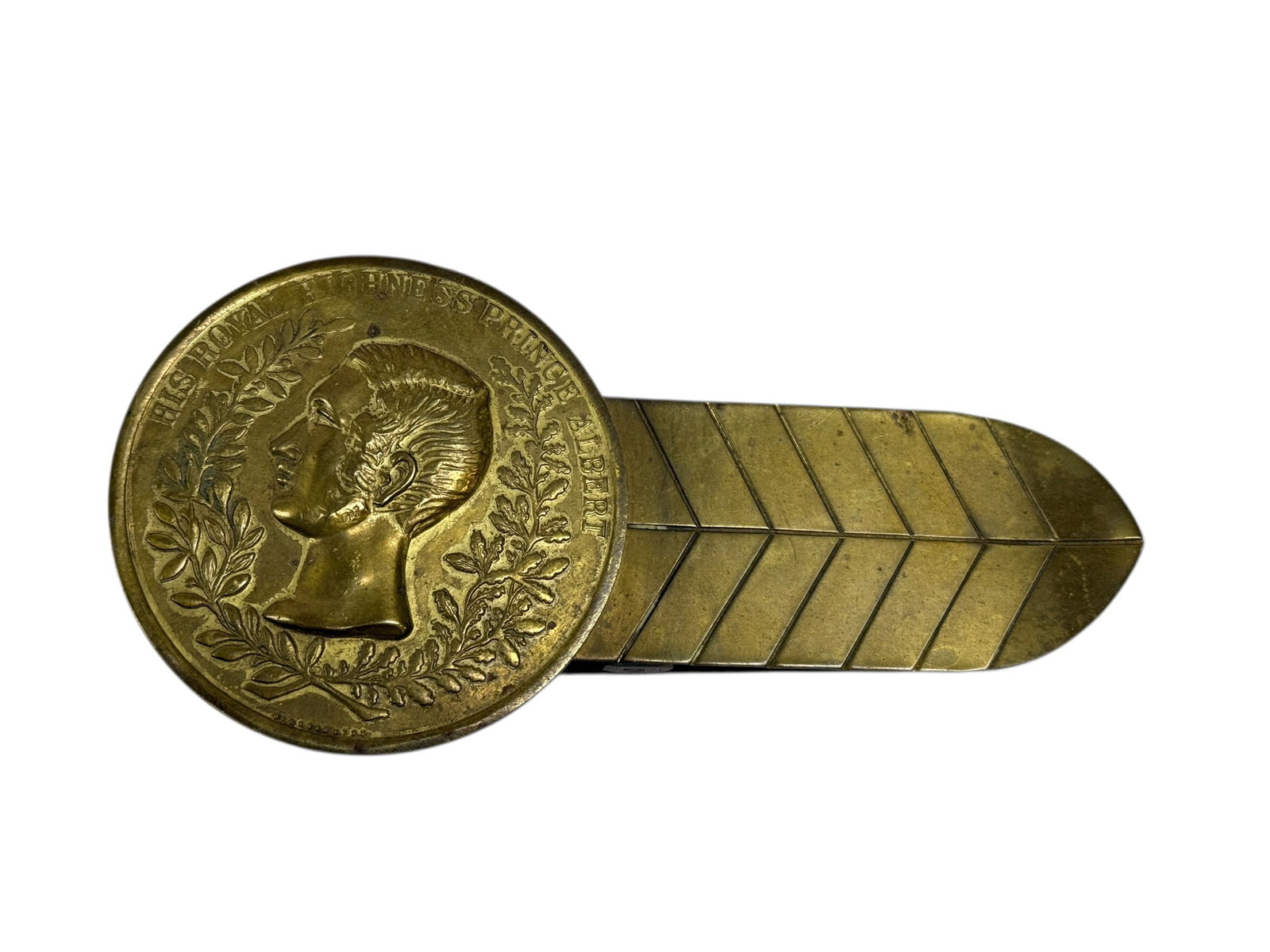 Mid-20th C. Italian Brass "His Royal Highness Prince Albert" Artamount Clip (1 of 9)