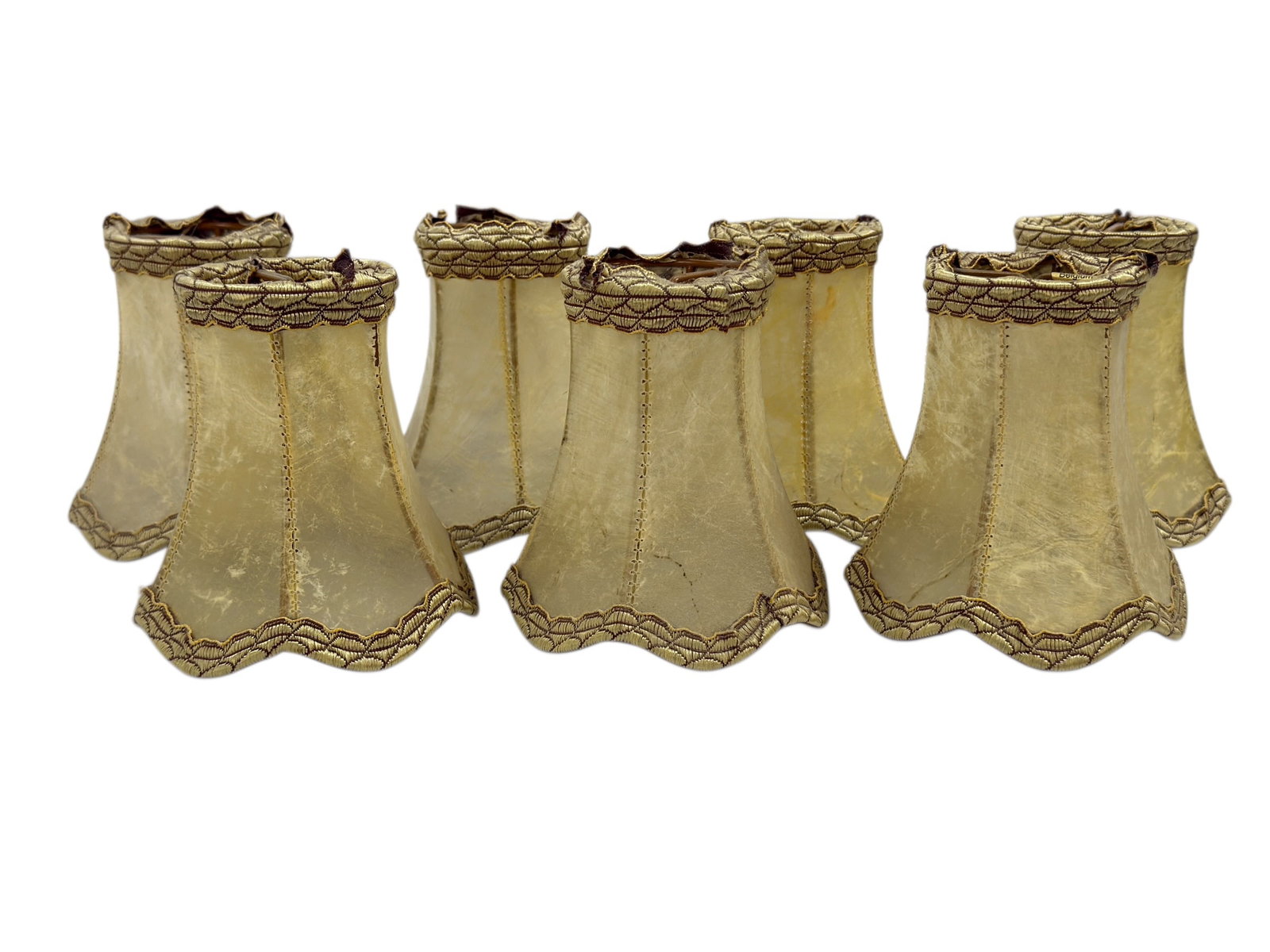 (7) Belgian Rawhide Clip-On Chandelier Shades (1 of 6)