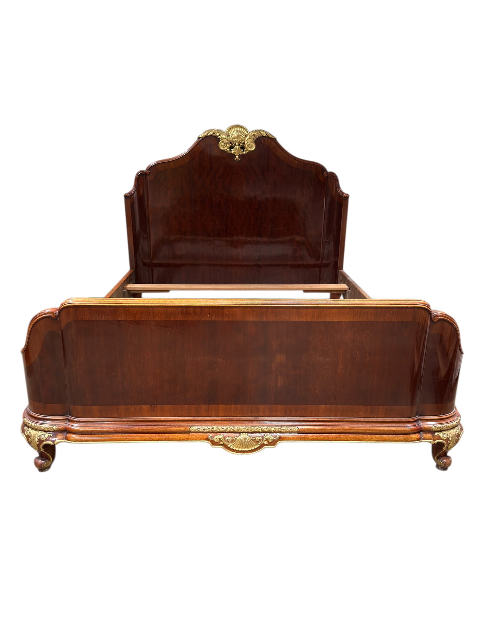 Mid-20th C. French Provincial Louis XV Style Queen Bed (1 of 8)