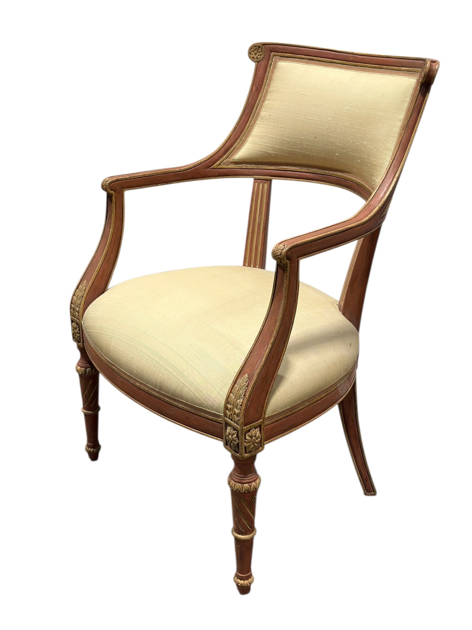 Dennis & Leen Neoclassical Italian Style Painted Armchair (1 of 10)