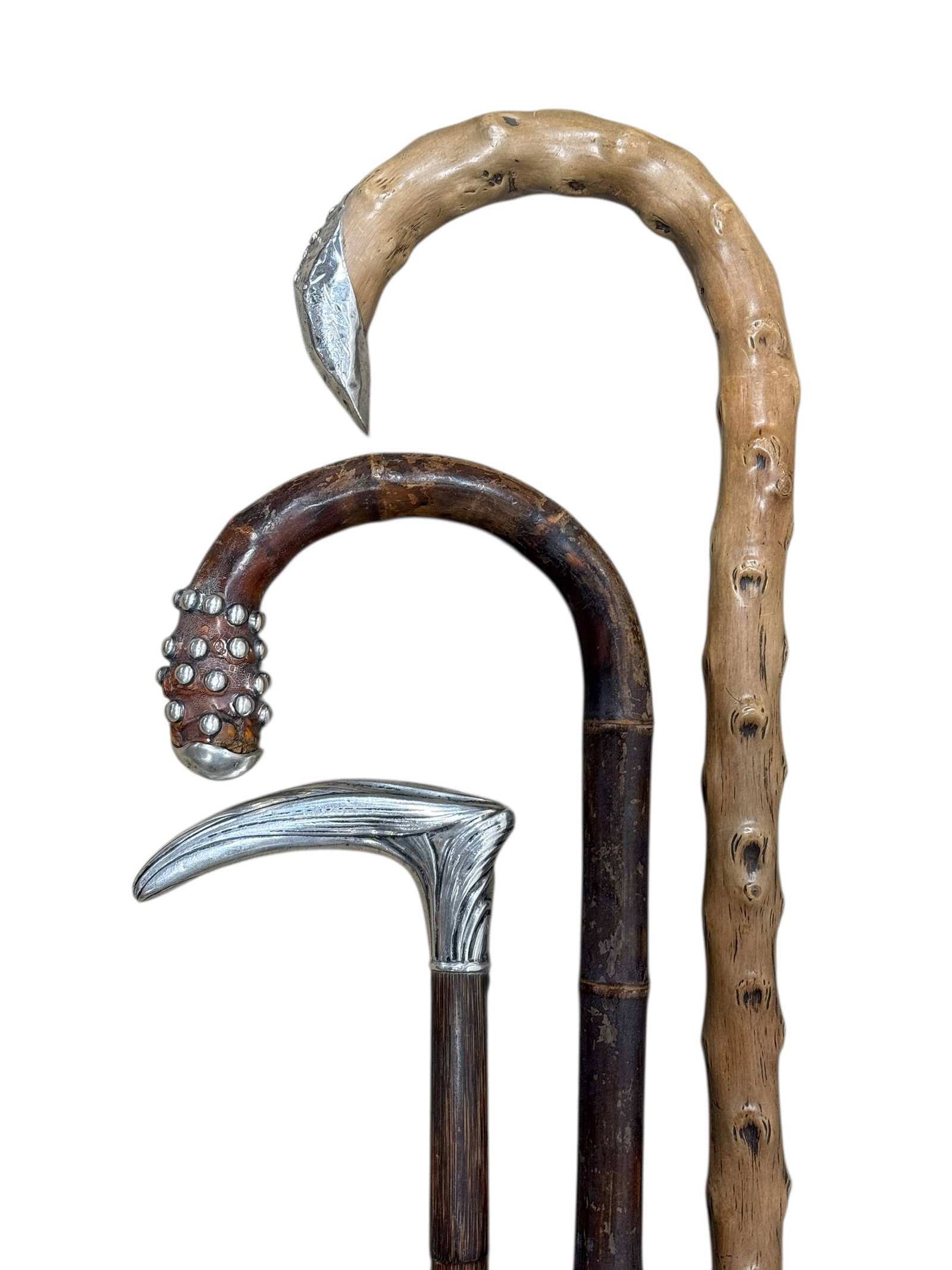 Group of 3 Antique Silver Mounted Canes (1 of 20)