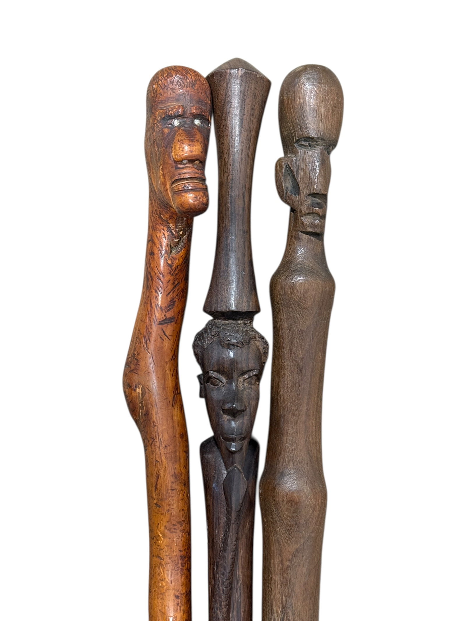 (3) Hand-Carved Wood Canes (1 of 18)
