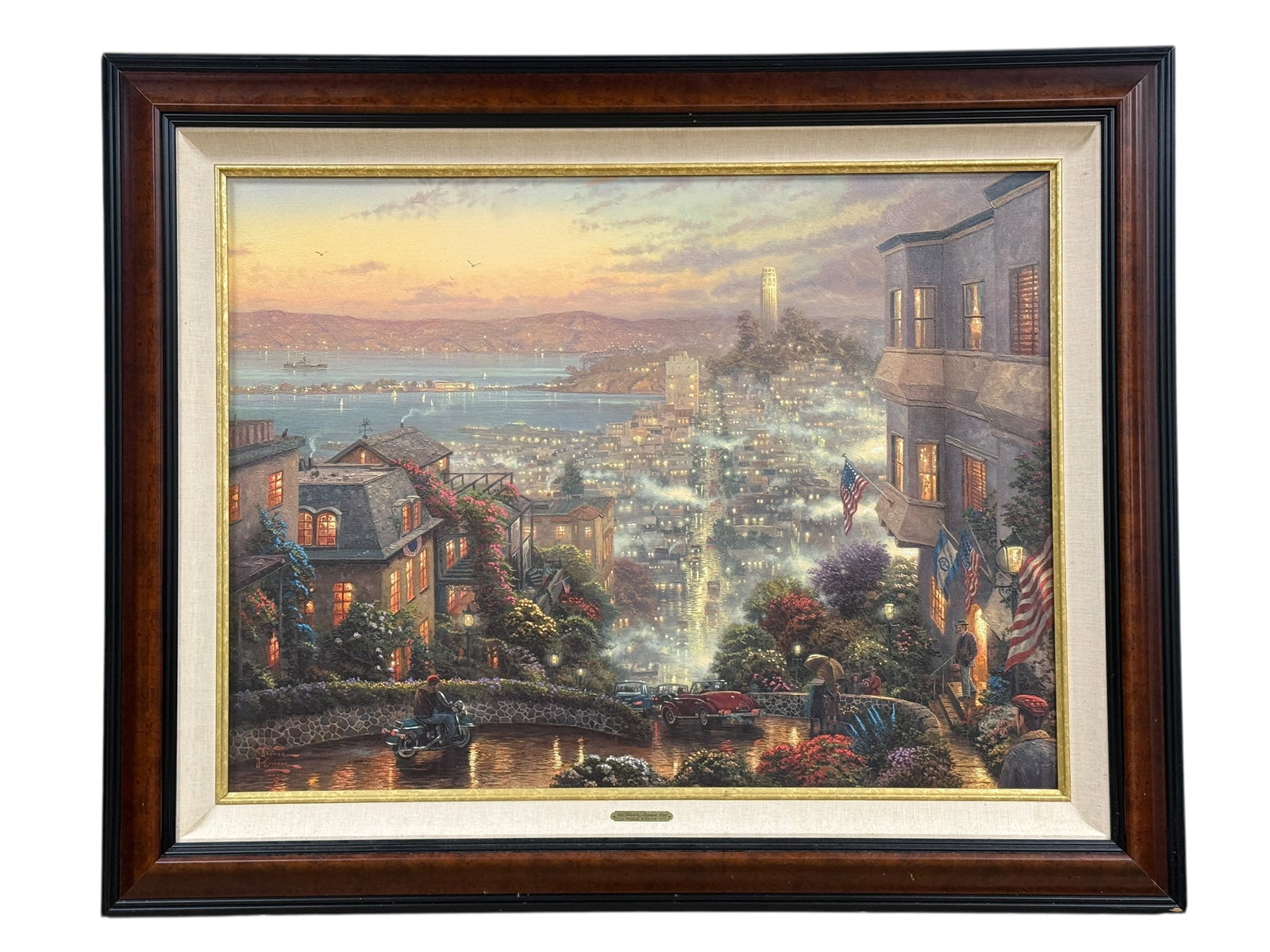 Thomas Kinkade "San Francisco, Lombard Street" Studio Proof Hand-Embellished Canvas (1 of 19)