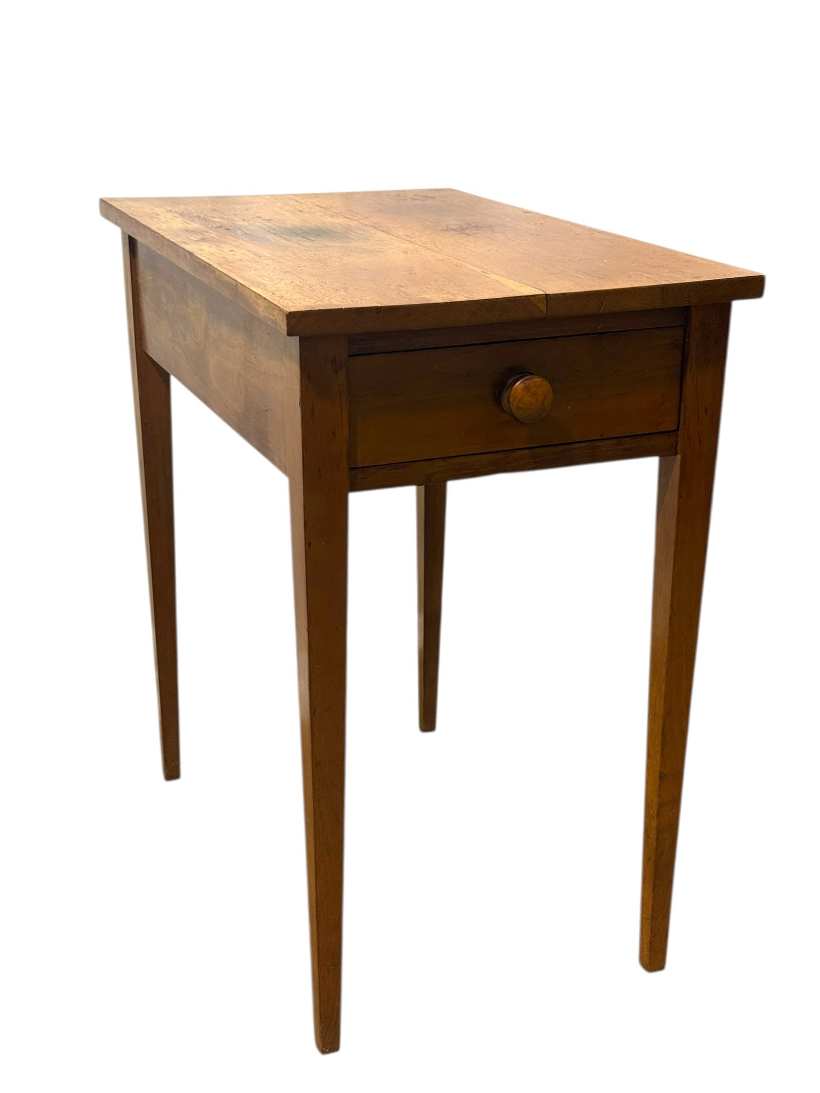 Early 20th C. American Wooden One-Drawer Side Table (1 of 7)