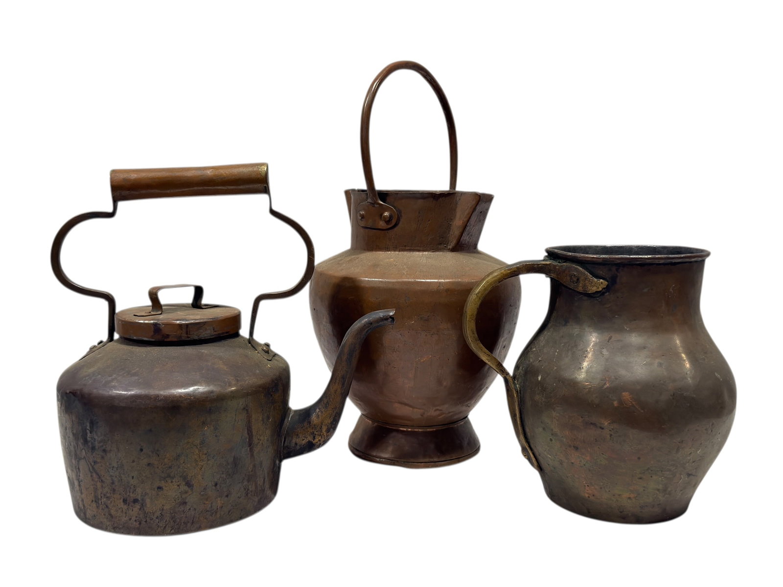 19th Century American Copper Kettle, Jug & Pitcher Group (1 of 14)