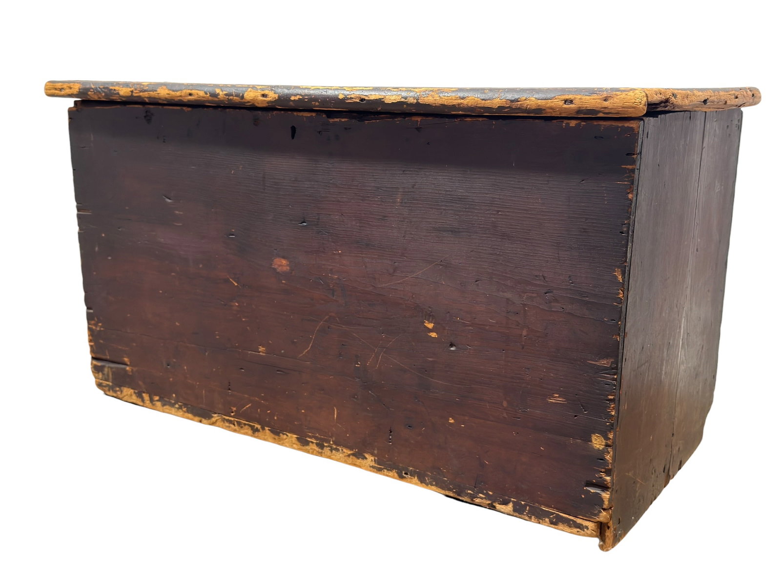 Primitive Dark Stained Blanket Chest (1 of 8)