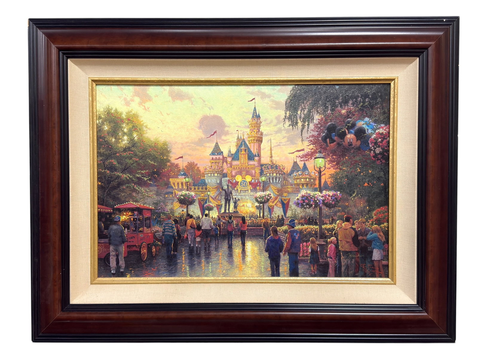 Thomas Kinkade "Disneyland 50th Anniversary" Studio Proof Hand Embelished Canvas (1 of 12)