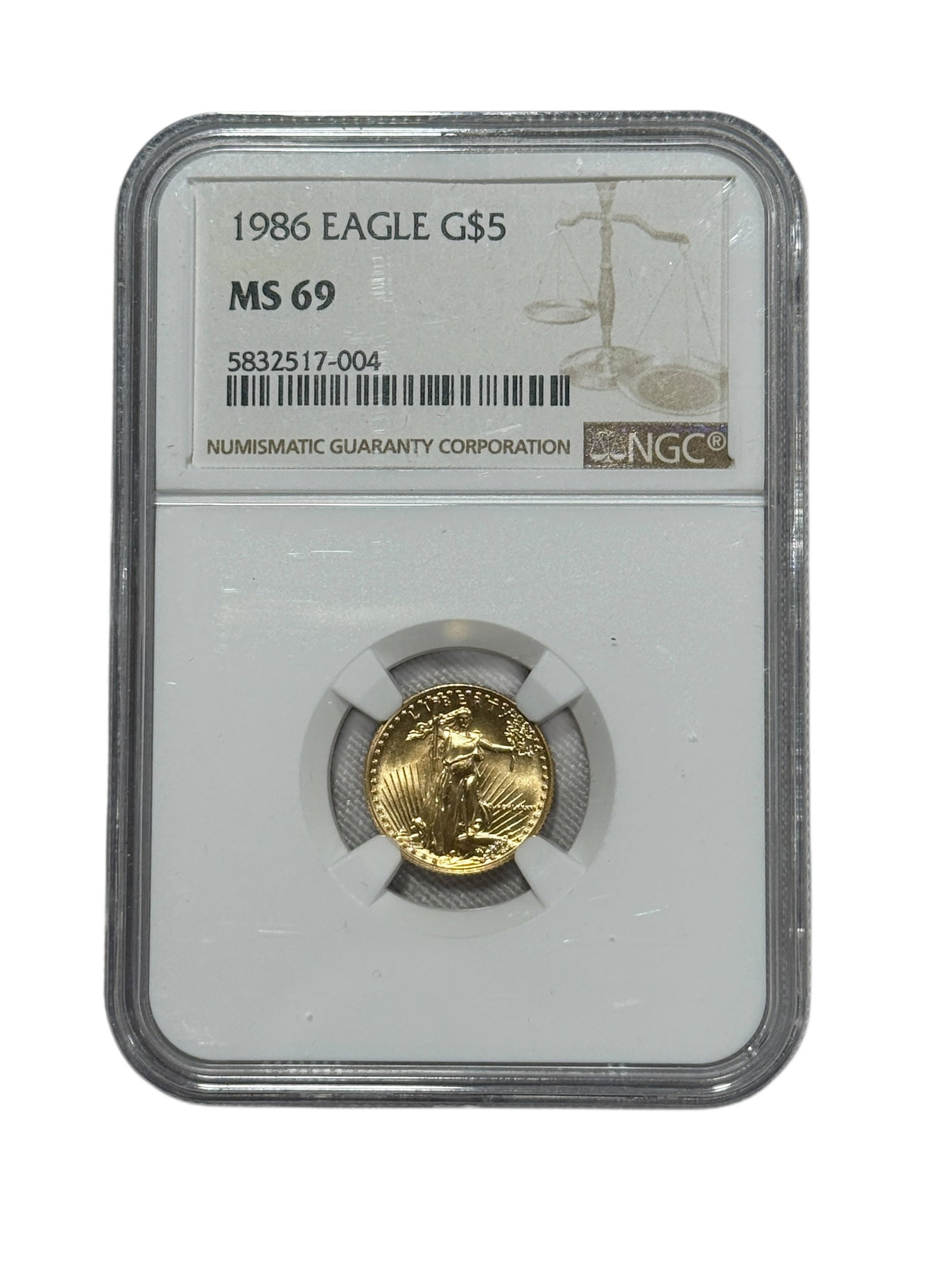 1986 $5 American Gold Eagle Coin NGC MS69 (1 of 2)