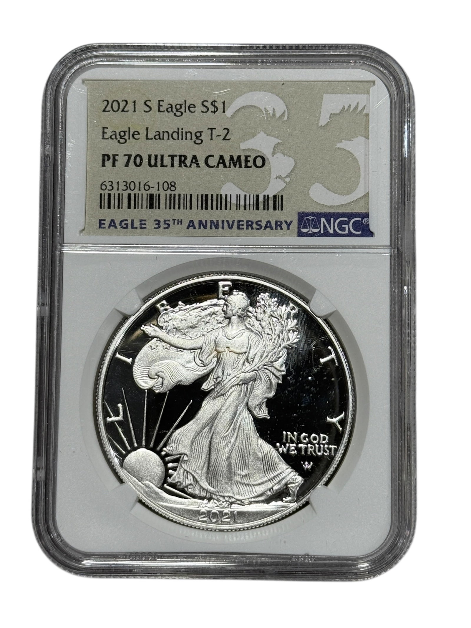 2021-S Silver Eagle $1 “Eagle Landing?? Type 2 Proof Coin NGC PF70 Ultra Cameo (1 of 2)