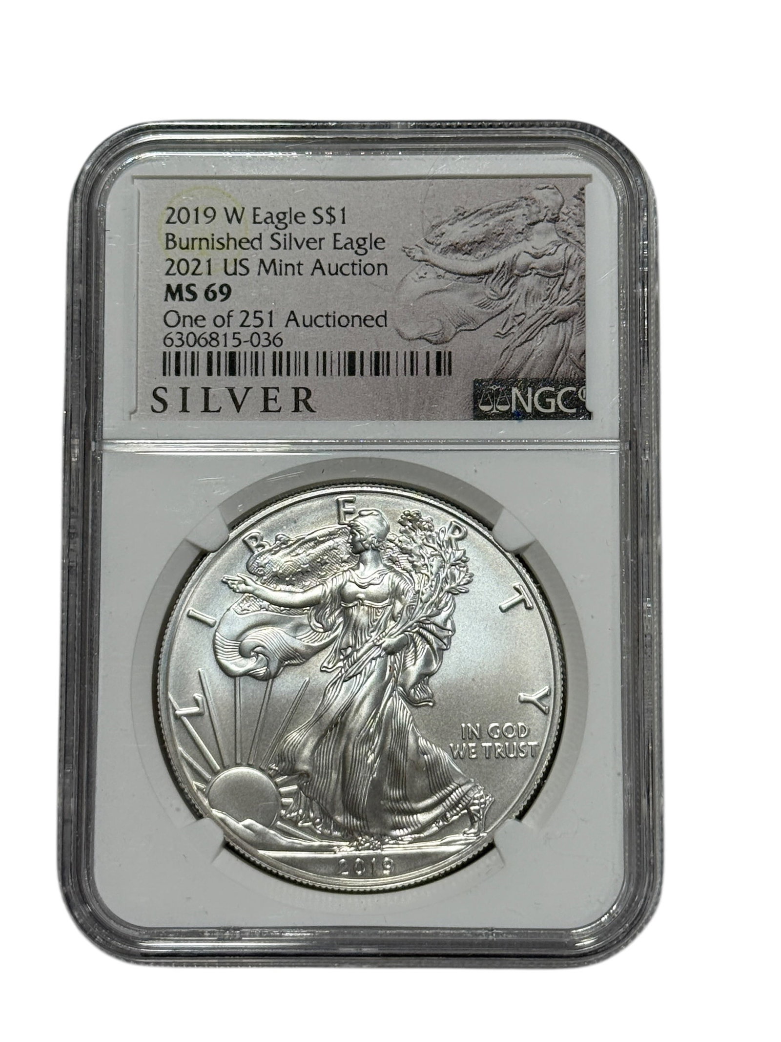 2019-W American Silver Eagle $1 Burnished NGC MS69 (1 of 2)