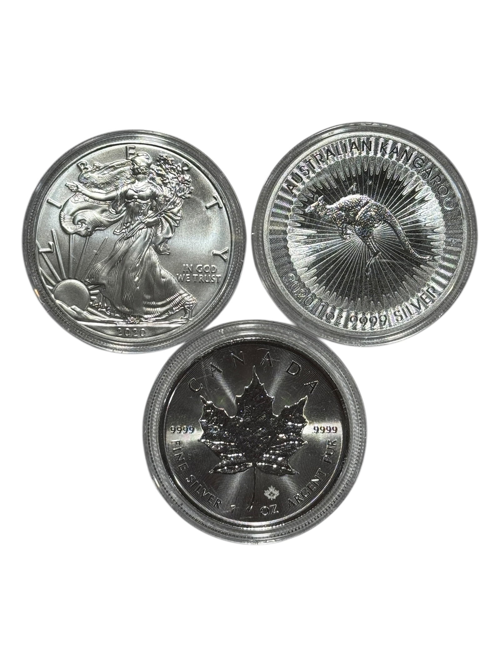 2020 National Treasures Collection 3-Coin Silver Set (1 of 4)