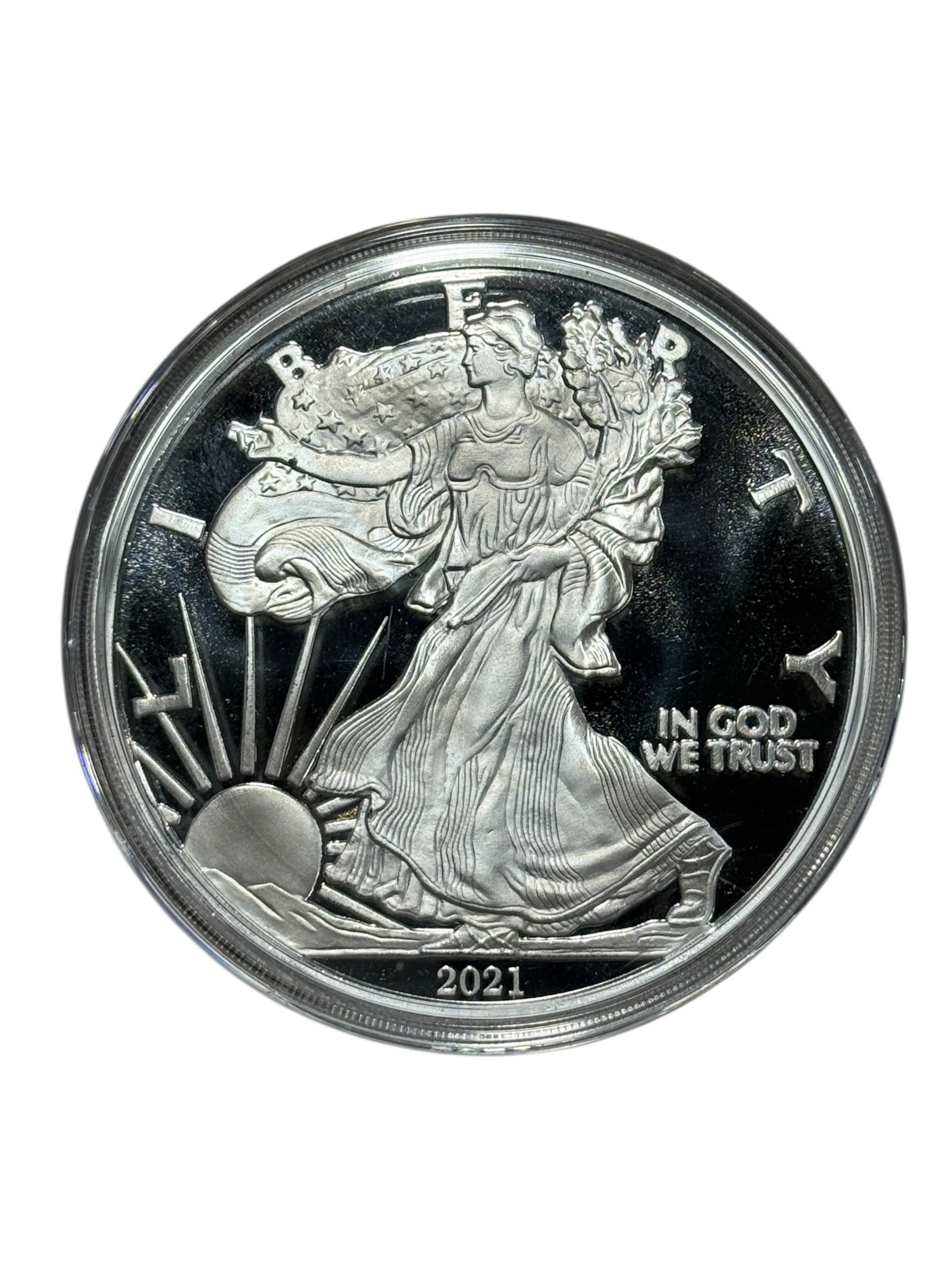 2021 Silver Eagle Type II Design 4 Troy Ounce .999 Fine Silver Proof Round – Westminster Mint (1 of 4)