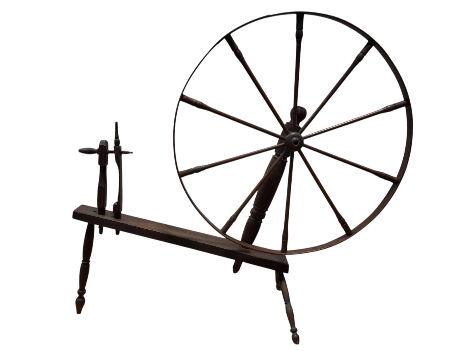 19th C. American Large Floor Spinning Wheel (1 of 8)