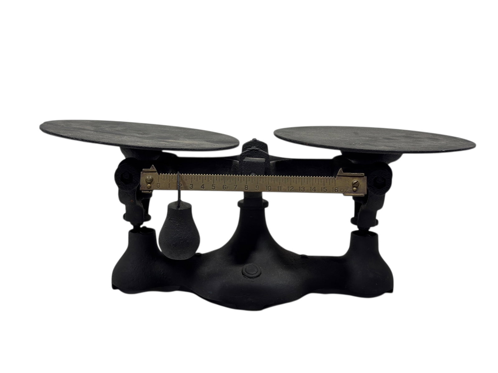 Antique Cast Iron Double-Pan Balance Scale with Brass Beam (1 of 6)