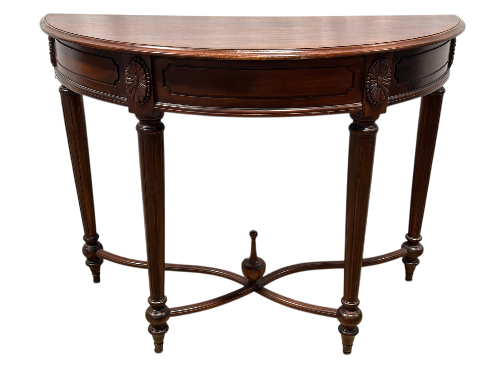 Neoclassical Style Demi-Lune Console Table (1 of 7)