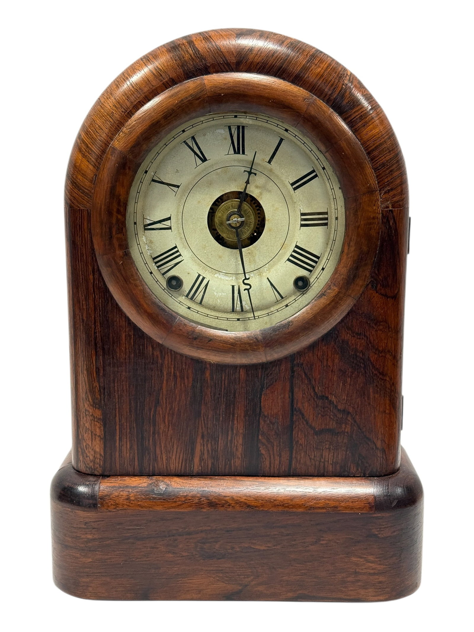 Early 20th C. American Oak Tambour Mantel Clock (1 of 8)
