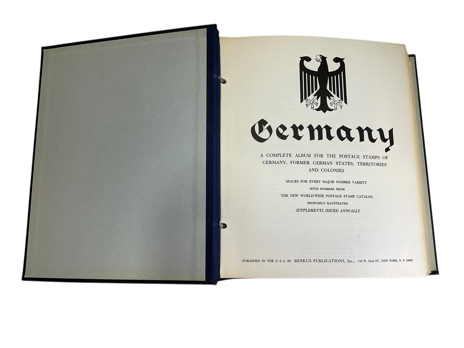 Germany MINKUS Stamp Album: Germany MINKUS Stamp Album. Not complete