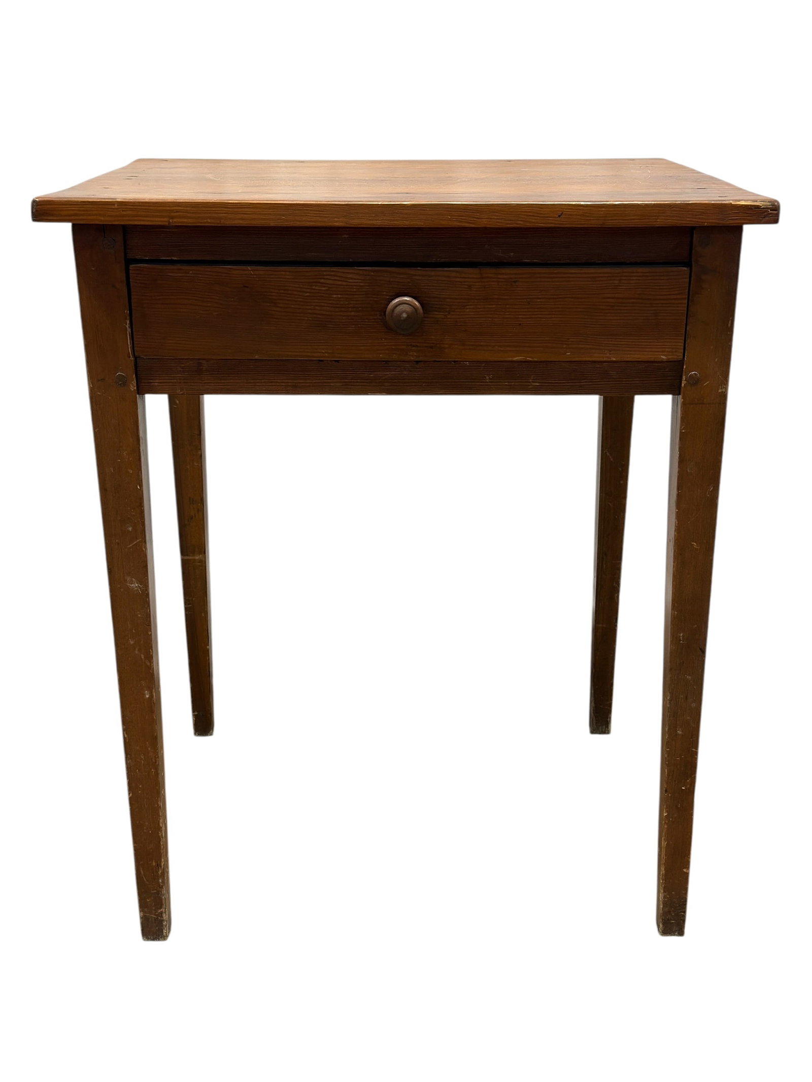 Primitive Pine Work Table w/ Drawer - 2