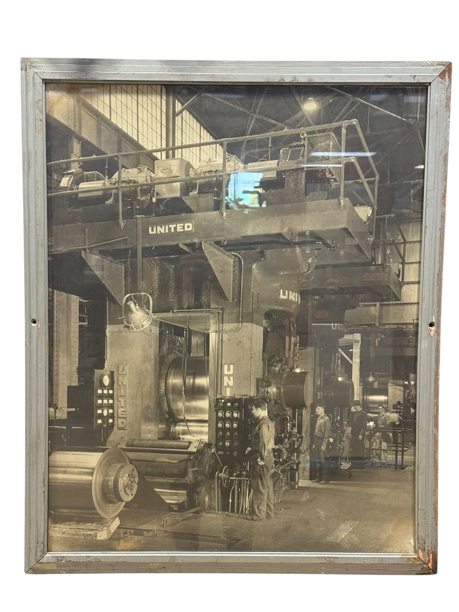 Mid-20th C. Industrial Factory Photograph w/ United Machinery (1 of 7)