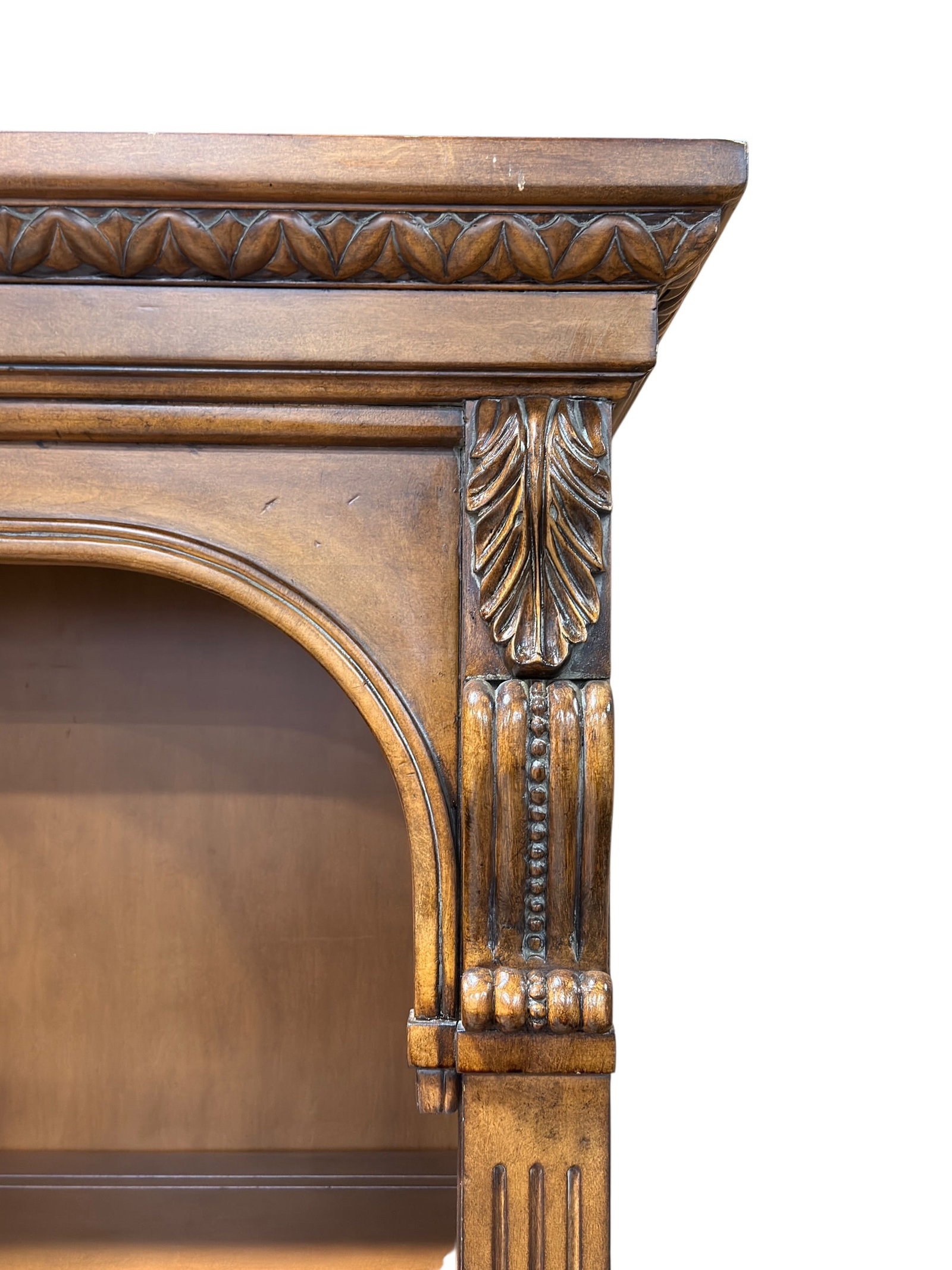 Large Classical Triple-Arch Open Bookcase - 4