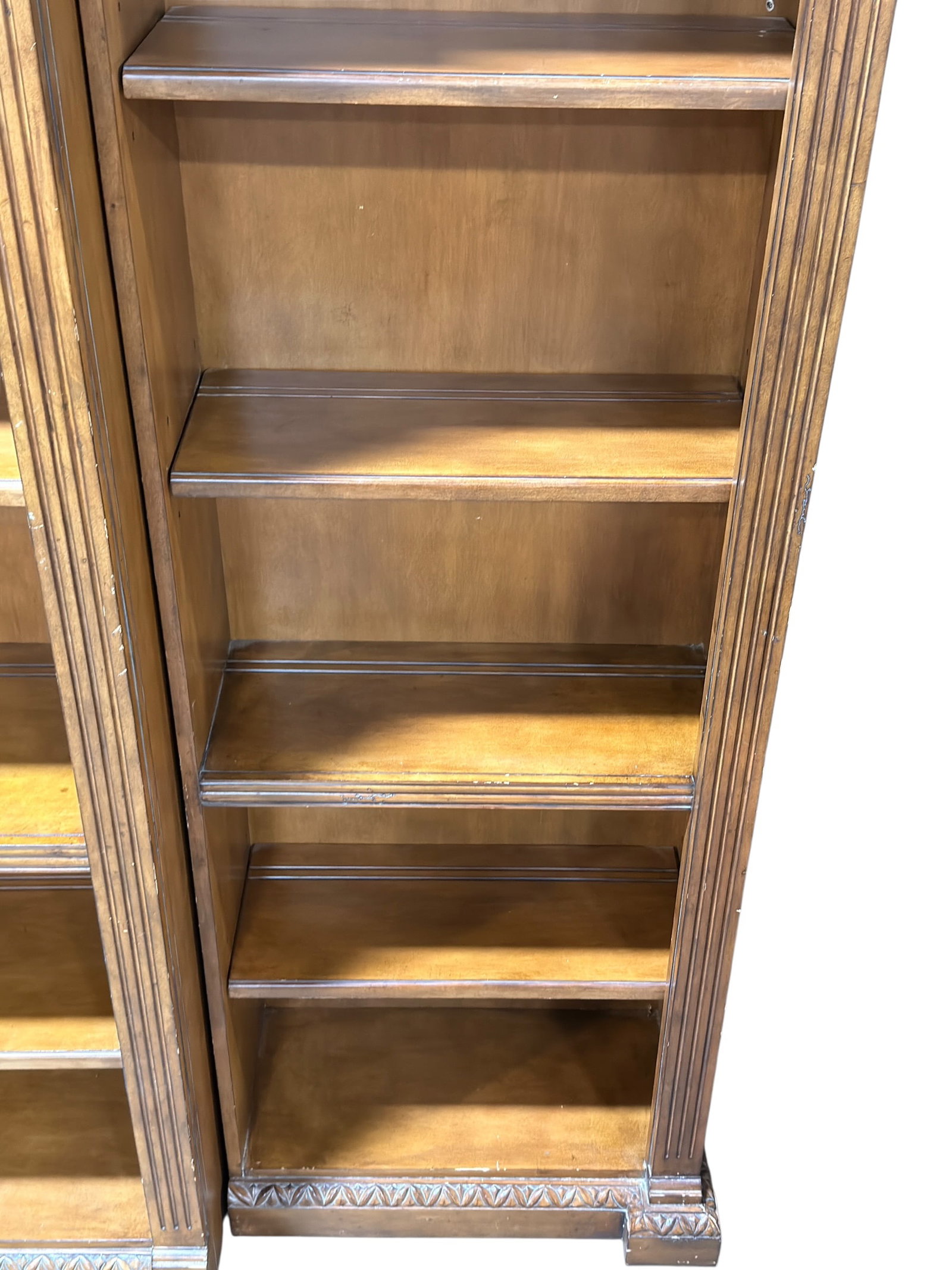 Large Classical Triple-Arch Open Bookcase - 5