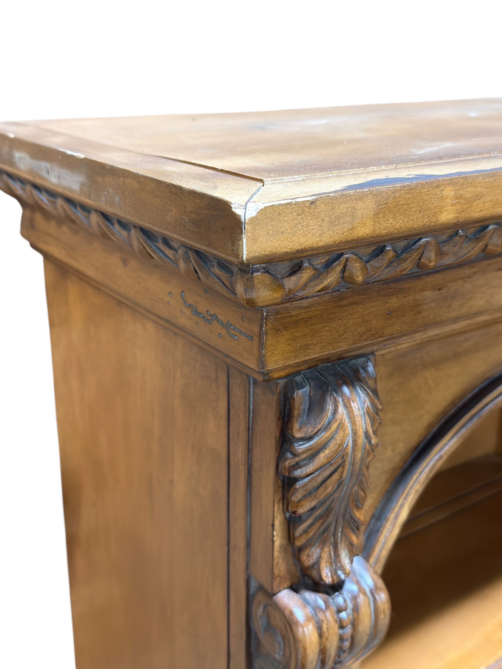 Large Classical Triple-Arch Open Bookcase - 7