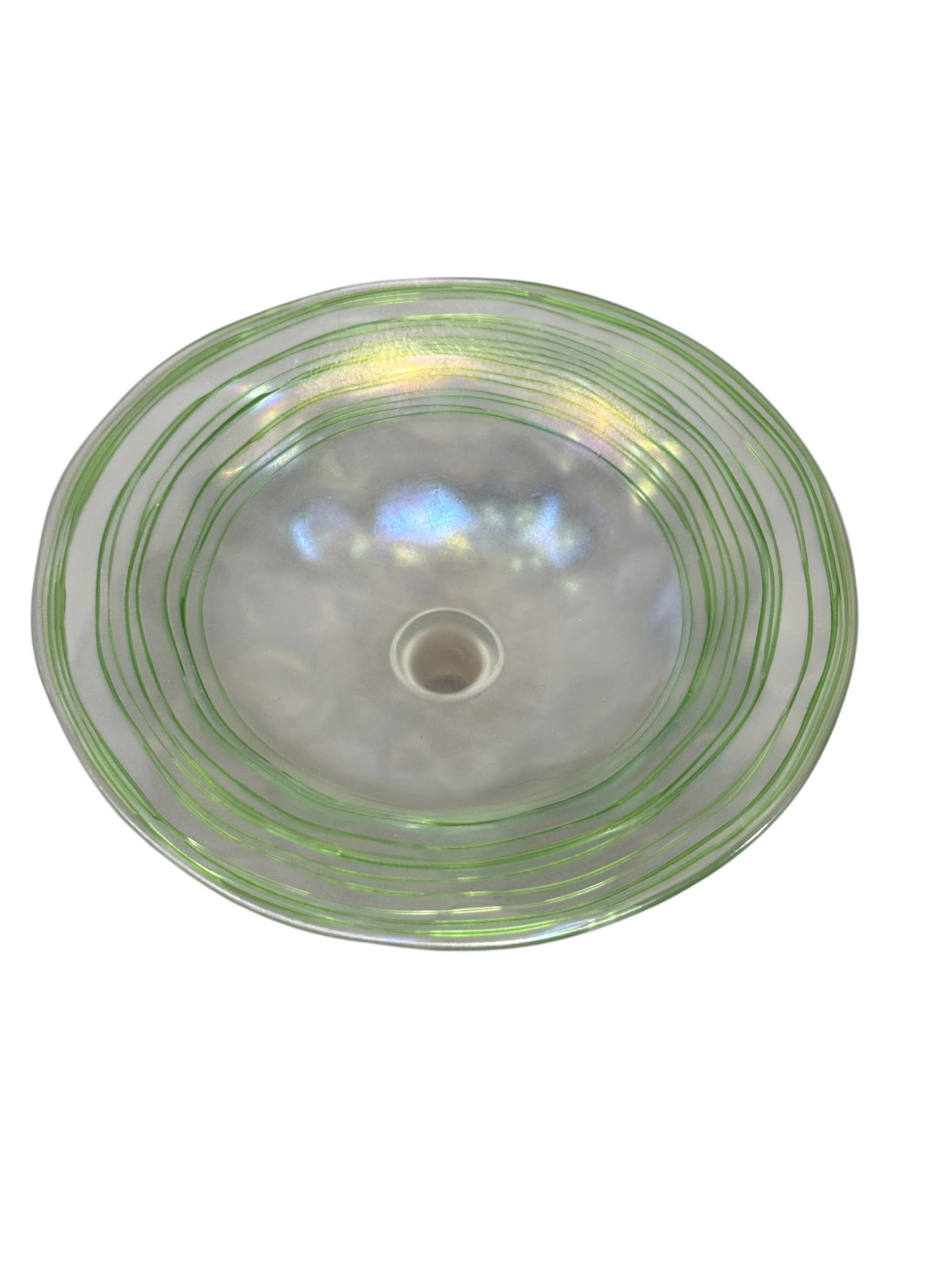 Steuben Verre de Soie Threaded Compote - 2