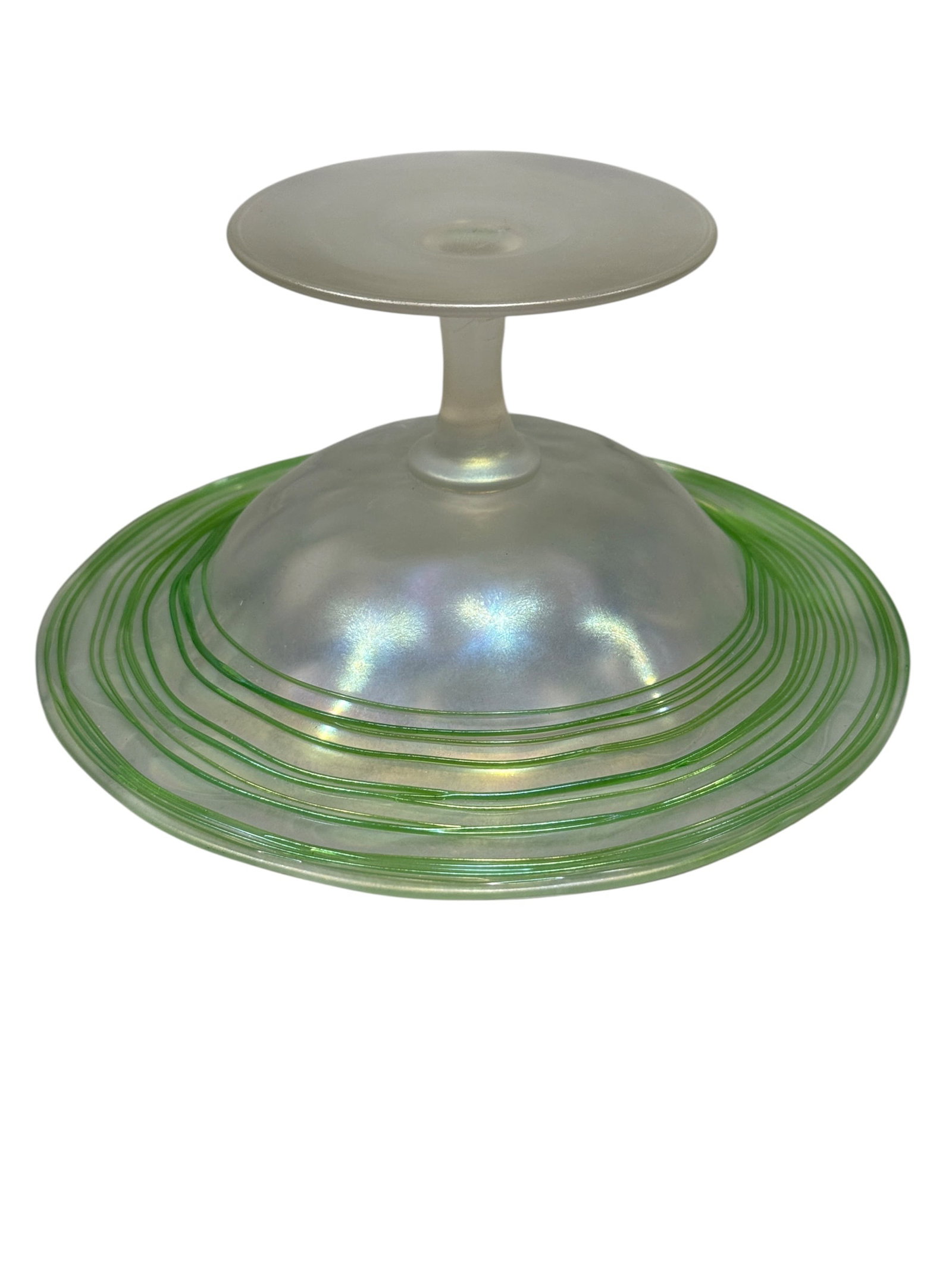 Steuben Verre de Soie Threaded Compote - 3
