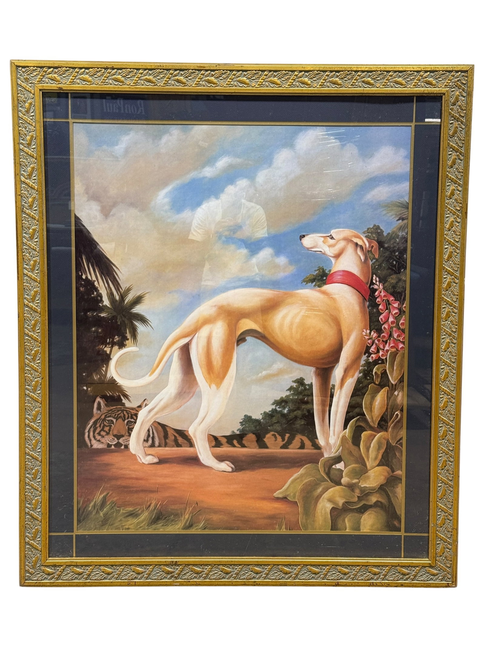 Large 20th Century Framed Greyhound Print (1 of 8)