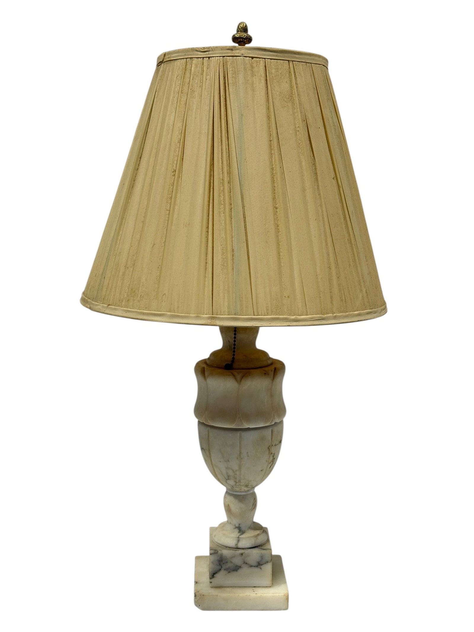 Mid 20th Century Carved Alabaster Urn Form Table Lamp (1 of 8)