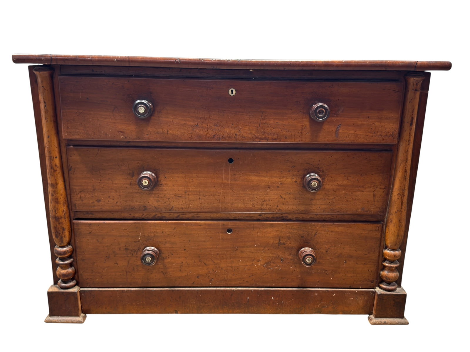 Late 19th–Early 20th Century Empire Style 3 Drawer Chest (1 of 13)