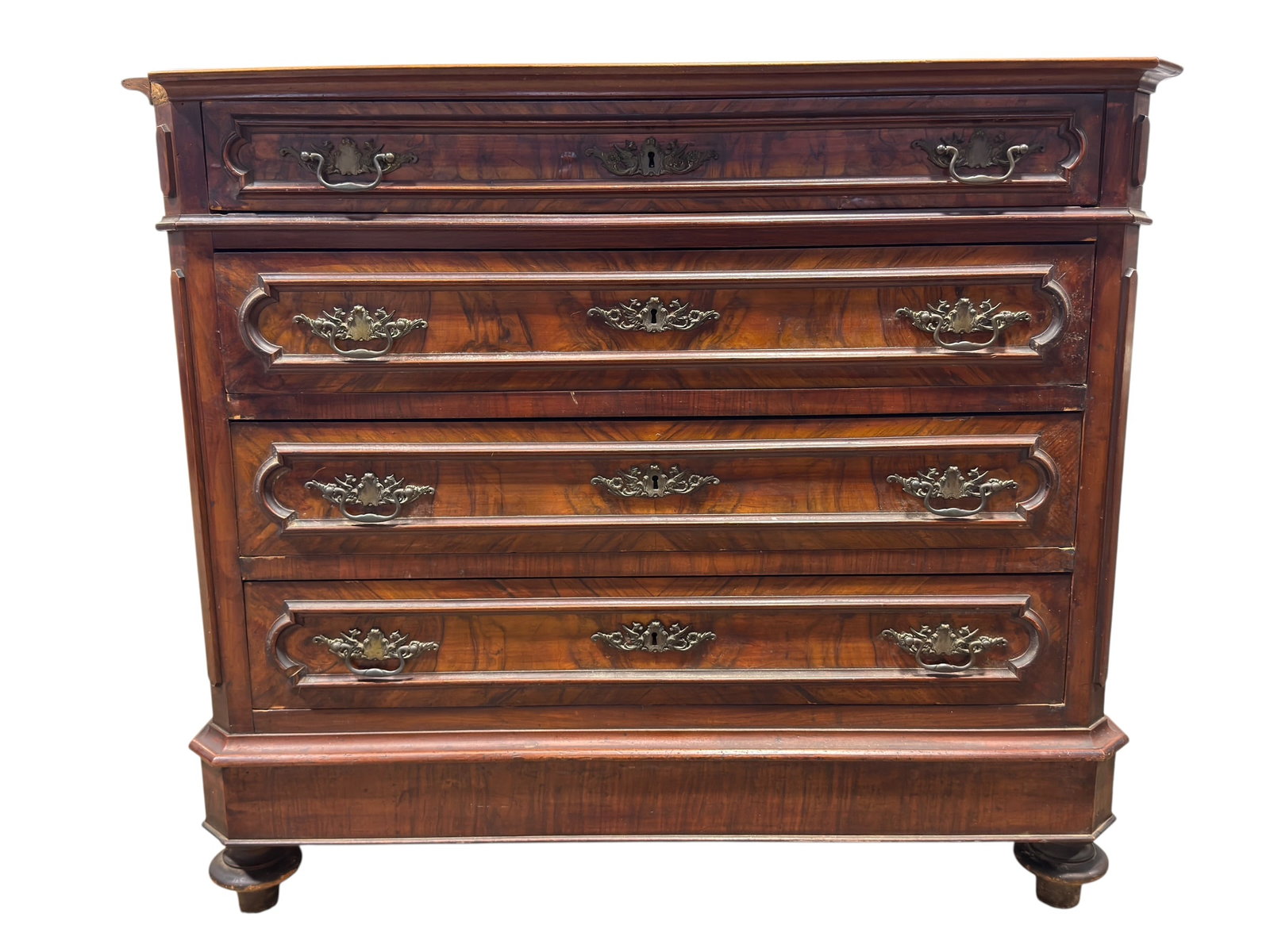 Mid-19th Century Continental European Walnut Commode (1 of 10)
