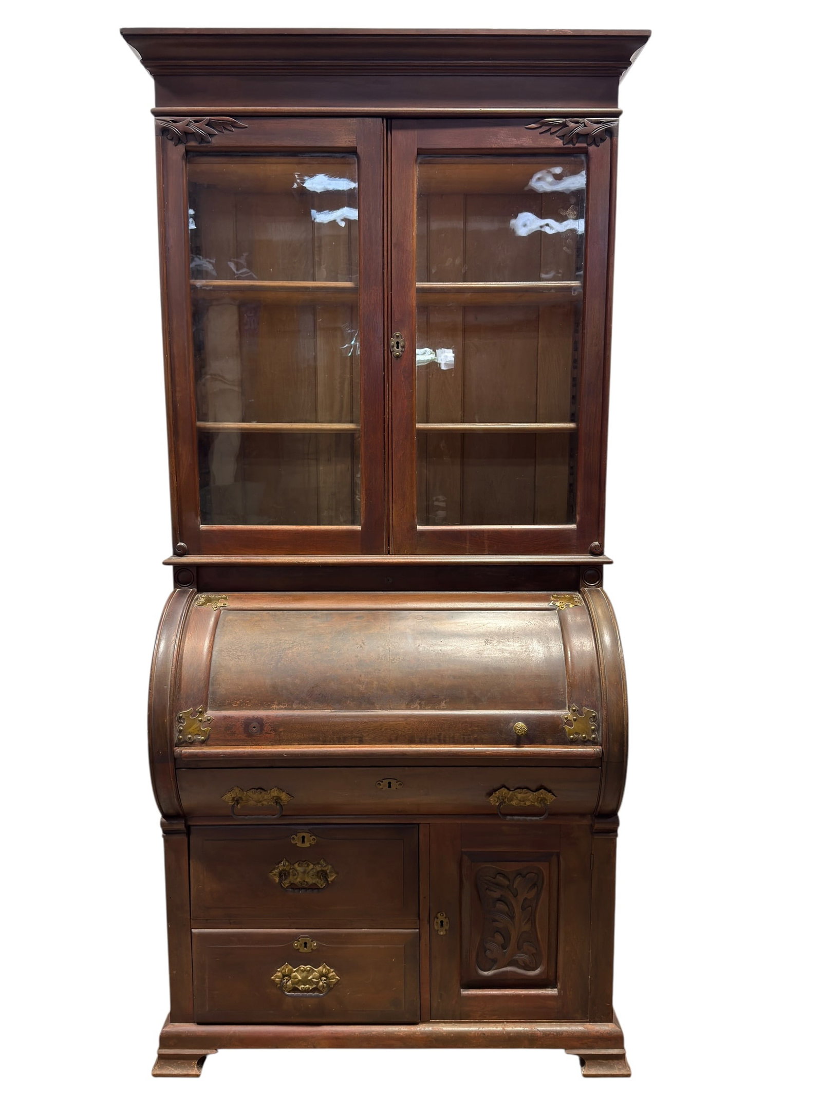 Late 19th Century Skandia Furniture Co. Cylinder Secretary Bookcase (1 of 13)