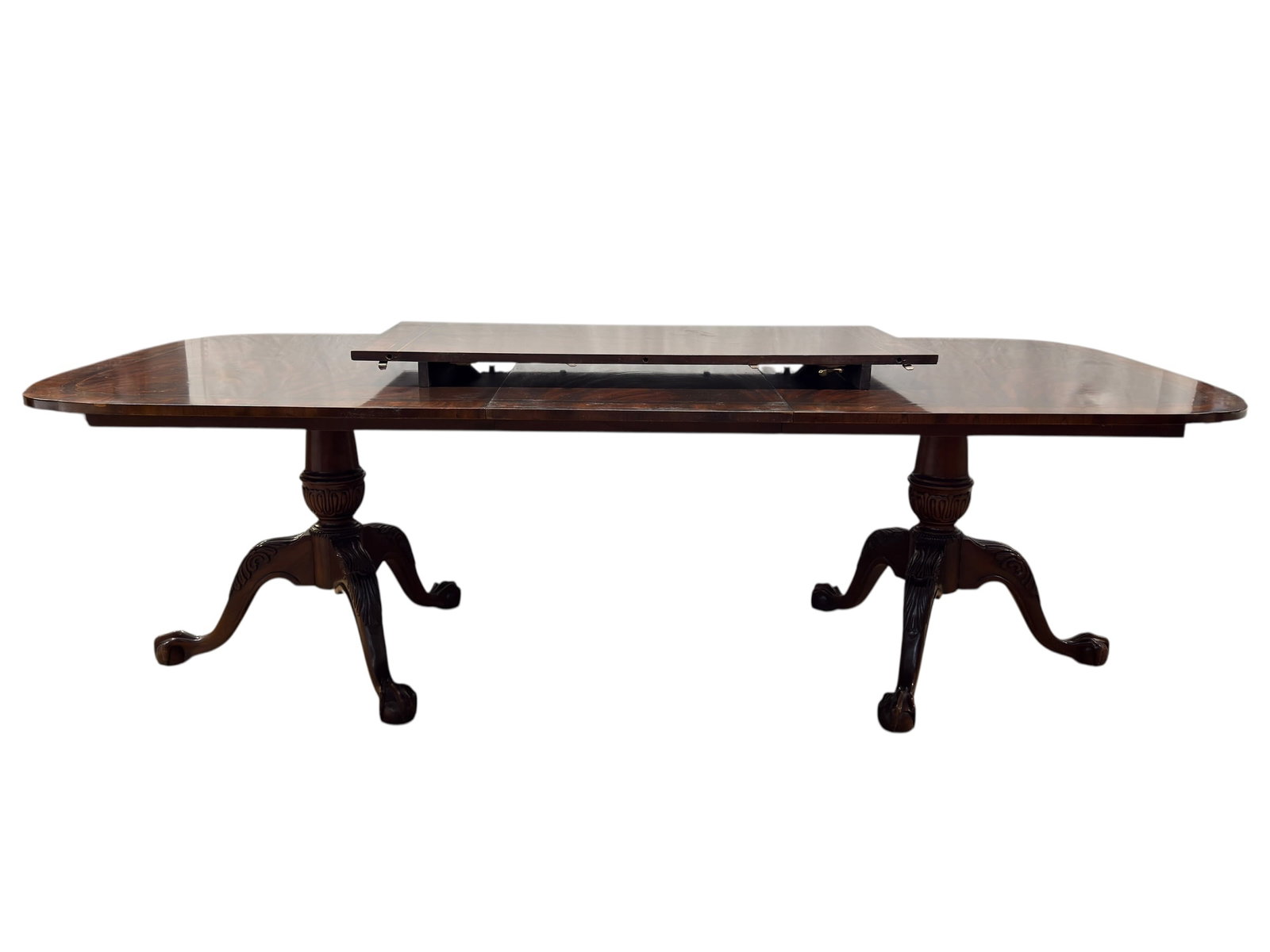 Wellington Hall English Chippendale Style Flame Mahogany Dining Table (1 of 7)