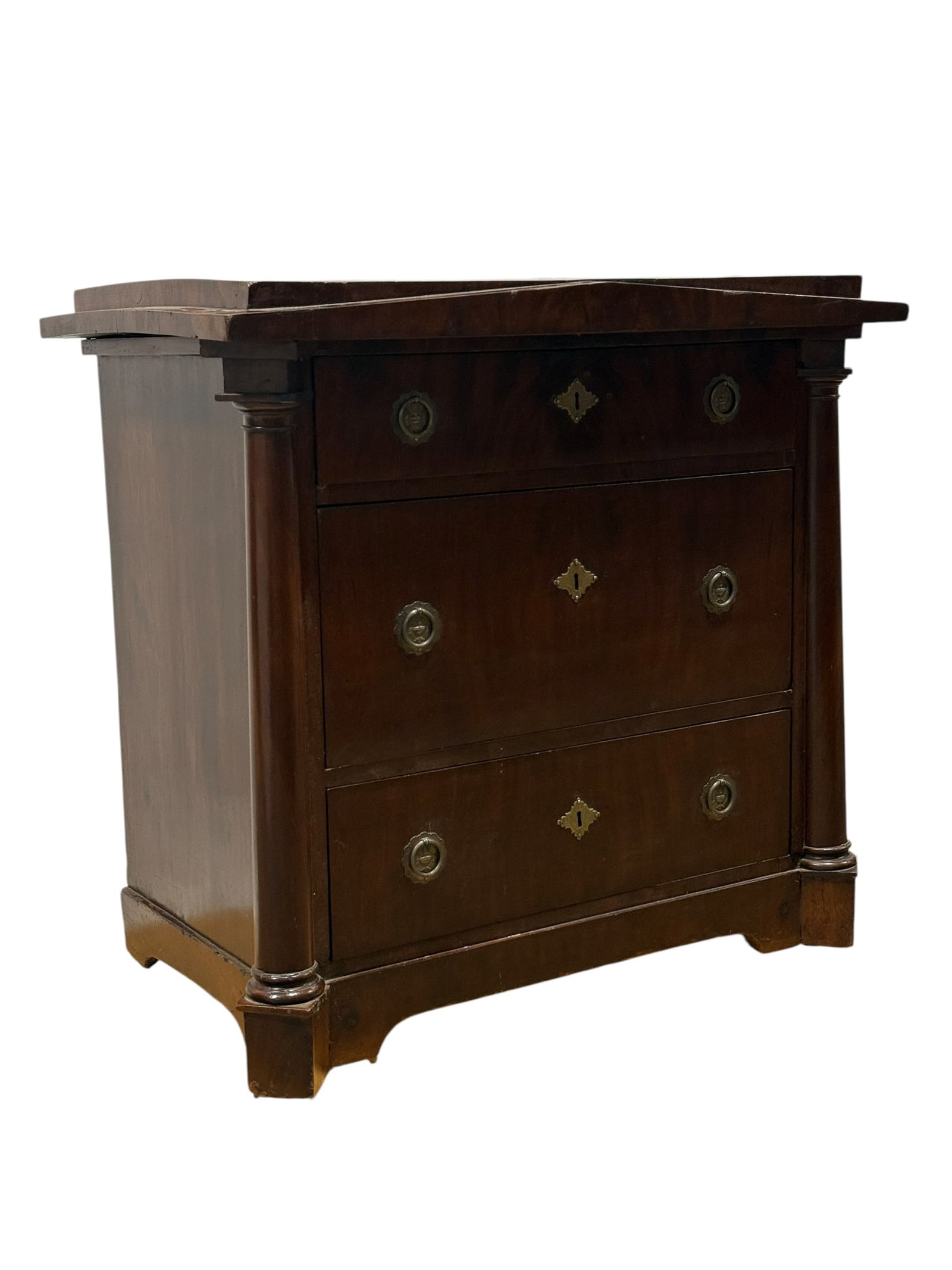 19th Century French Empire Style Flame Mahogany Commode (1 of 12)