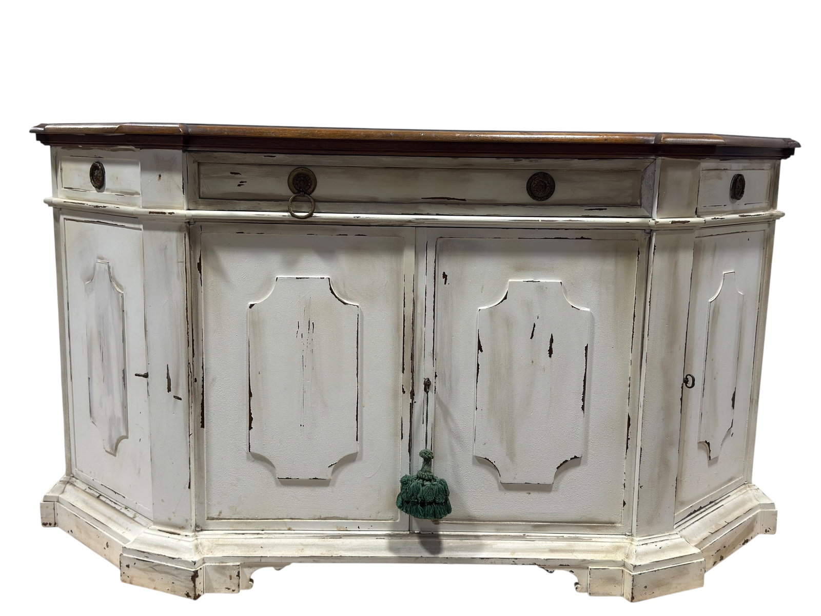 Mount Airy Furniture "Contessa Collection" Distressed White Cream Buffet / Sideboard (1 of 11)
