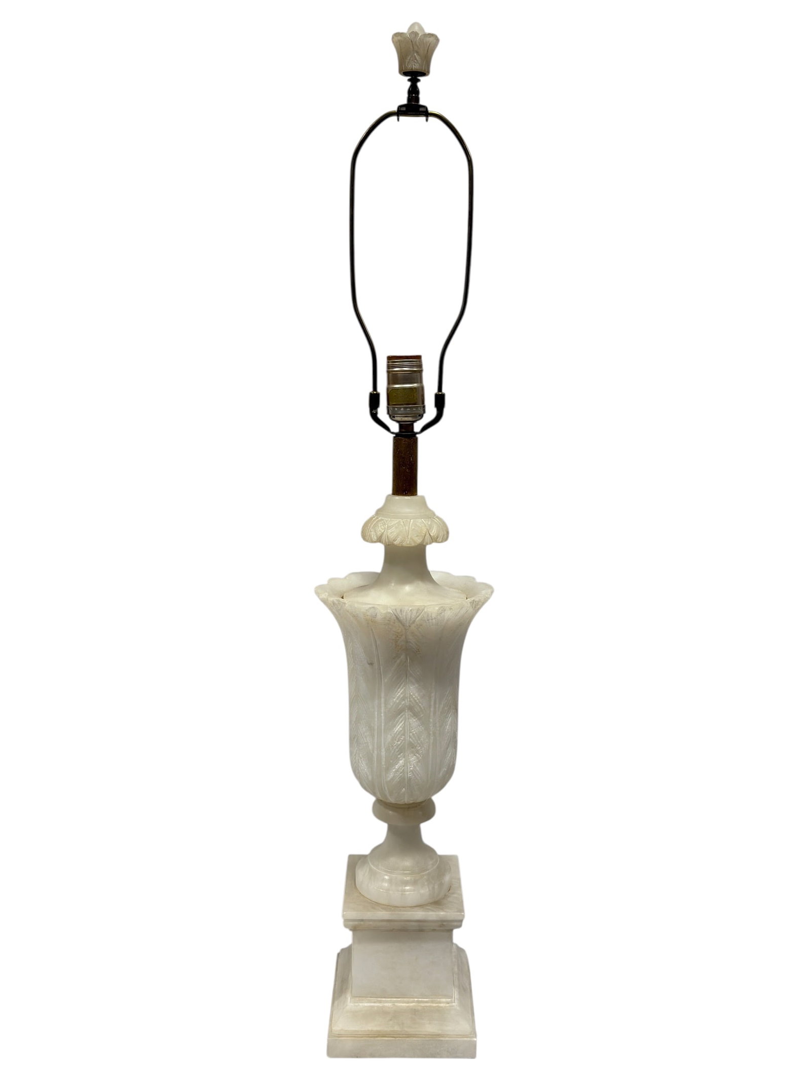 Italian Neoclassical Style Carved Alabaster Urn Table Lamp (1 of 6)
