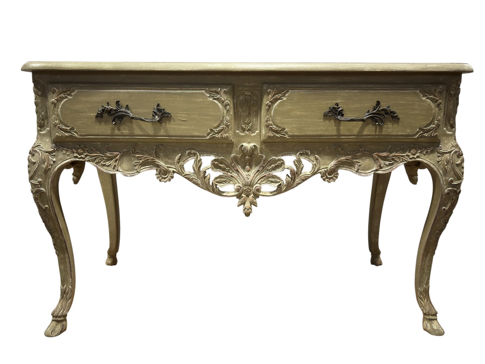 Vintage Louis XV Style Painted Console Table (1 of 13)