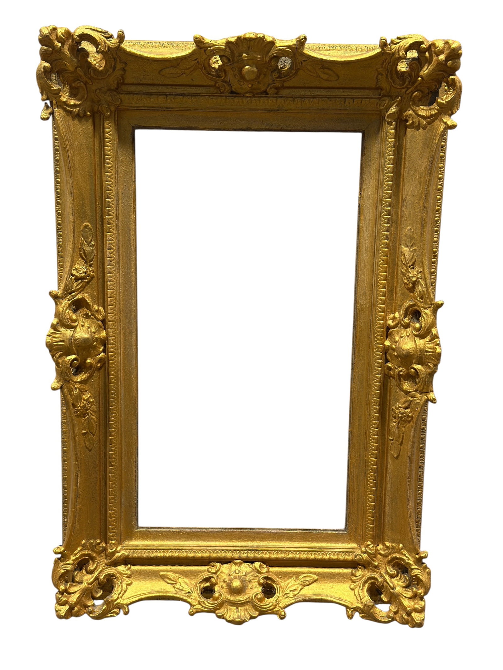 19th C. French Rococo-Style Carved Giltwood & Gesso Frame (1 of 7)