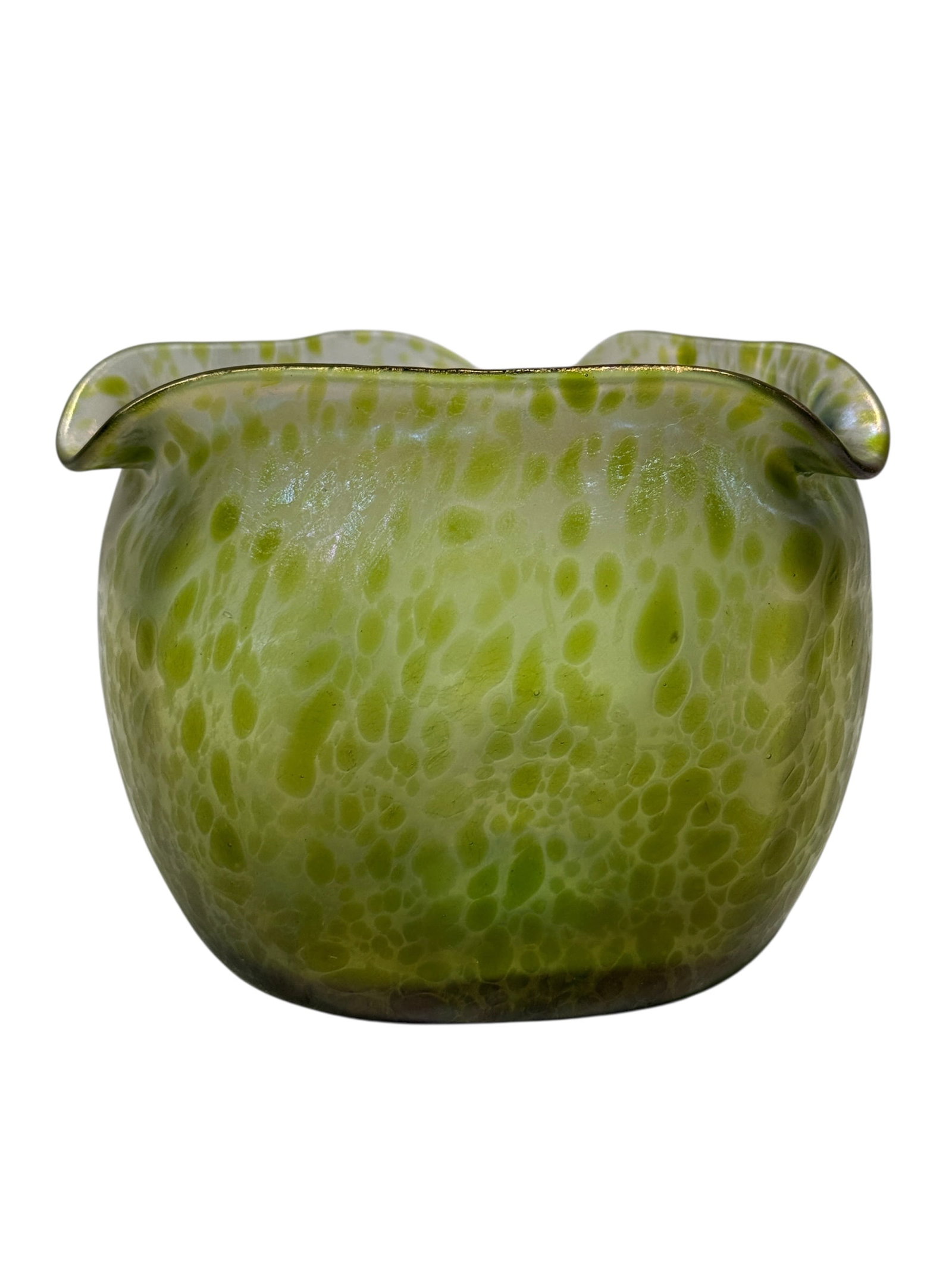 Loetz Papillon Iridescent Art Glass Tri-Topped Bowl, Circa 1900 (1 of 10)