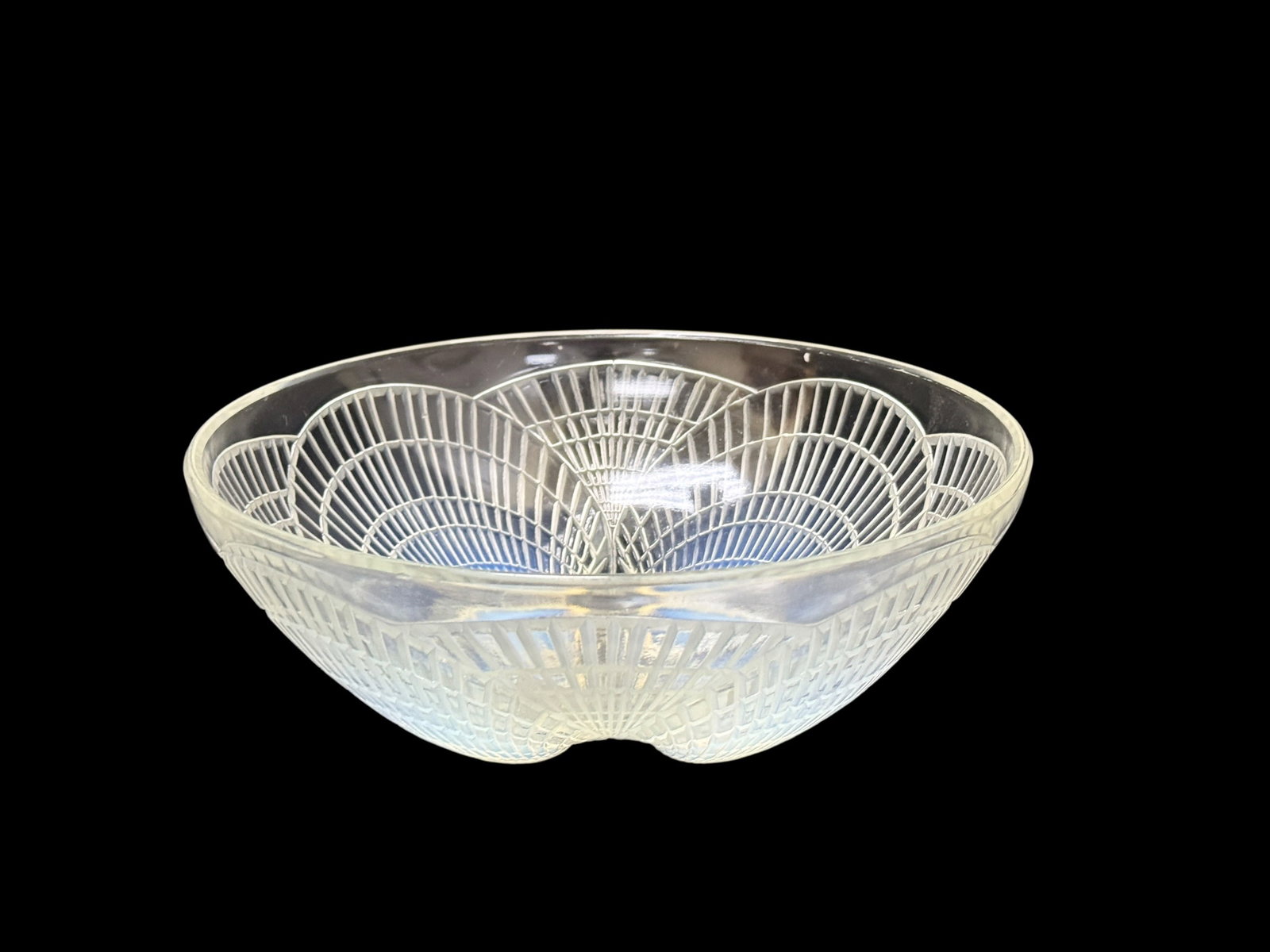 Lalique France Opalescent Glass "Coquilles" Bowl After Rene Lalique (1 of 8)