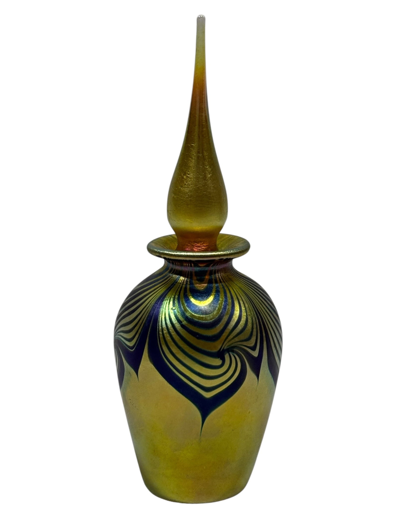 Signed Steven V. Correia Iridescent Pulled Feather Perfume Bottle (1 of 6)