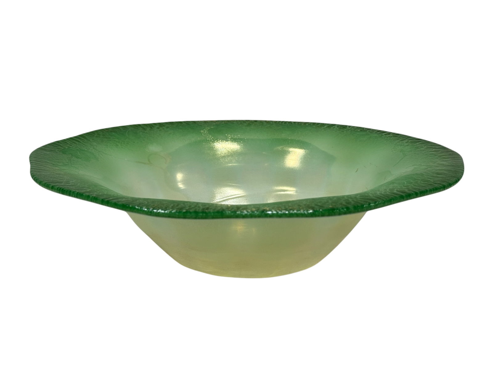 Signed Louis Comfort Tiffany Pastel Green Favrile Glass Intaglio Etched Bowl (1 of 10)