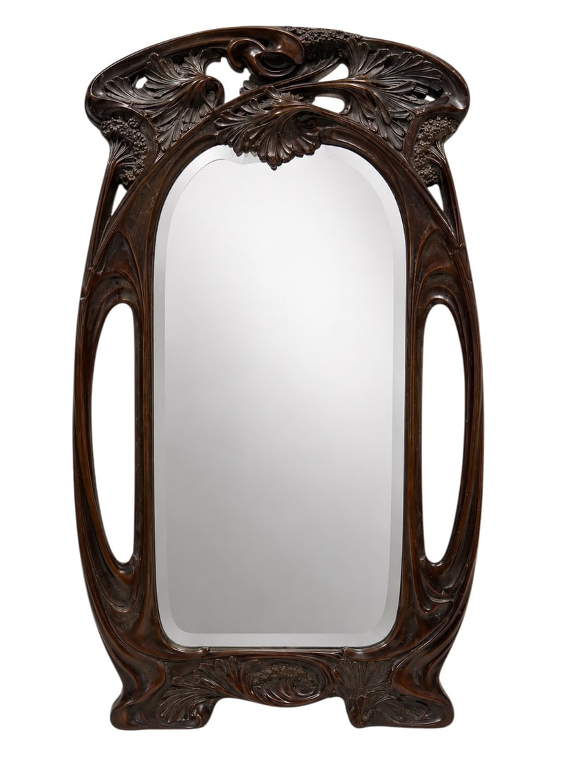 French Art Nouveau Bronze Dressing Mirror (1 of 10)