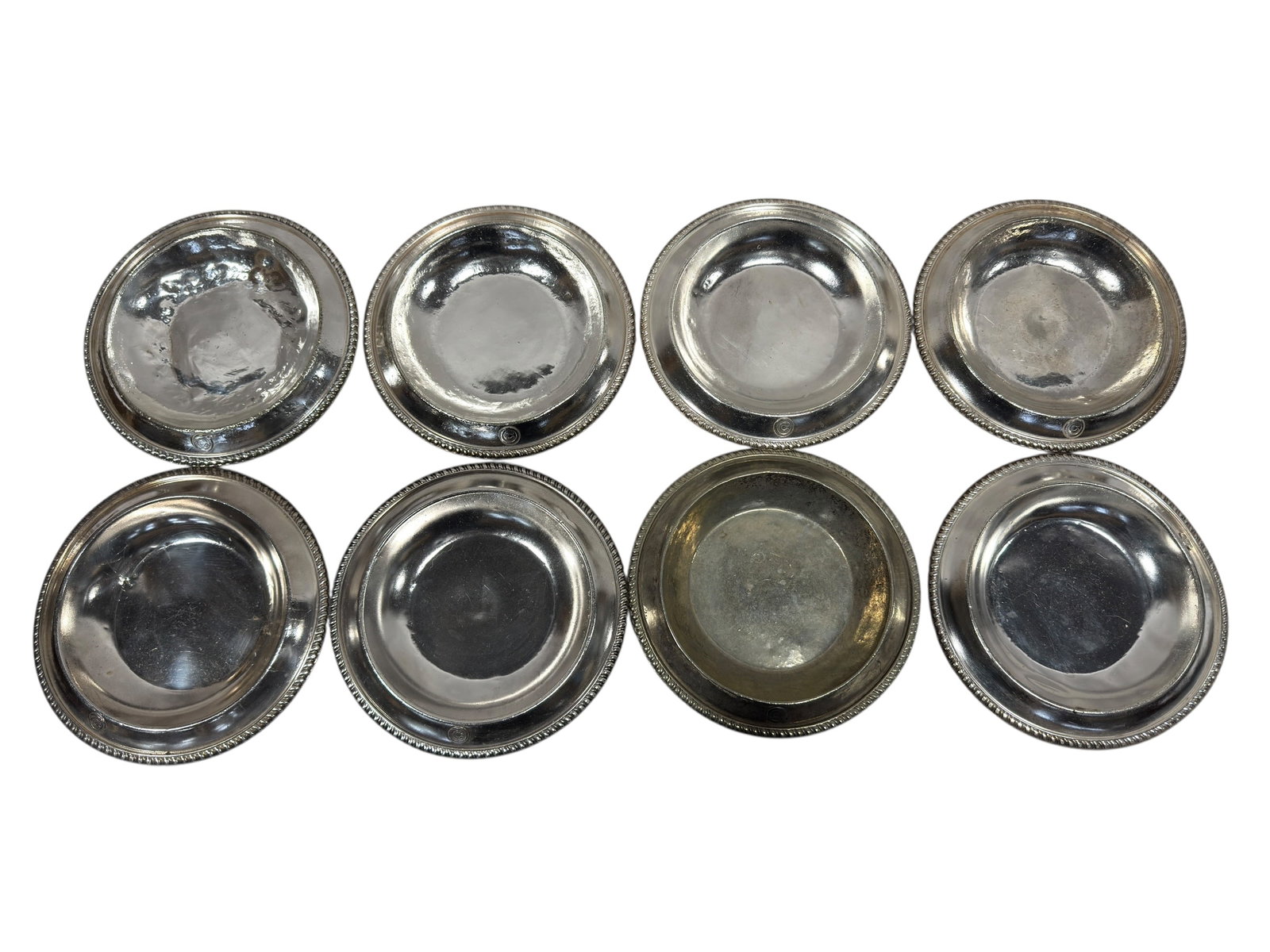 (8) Antique Chicago Athletic Association Hotel Silver Soldered Plates (1 of 8)