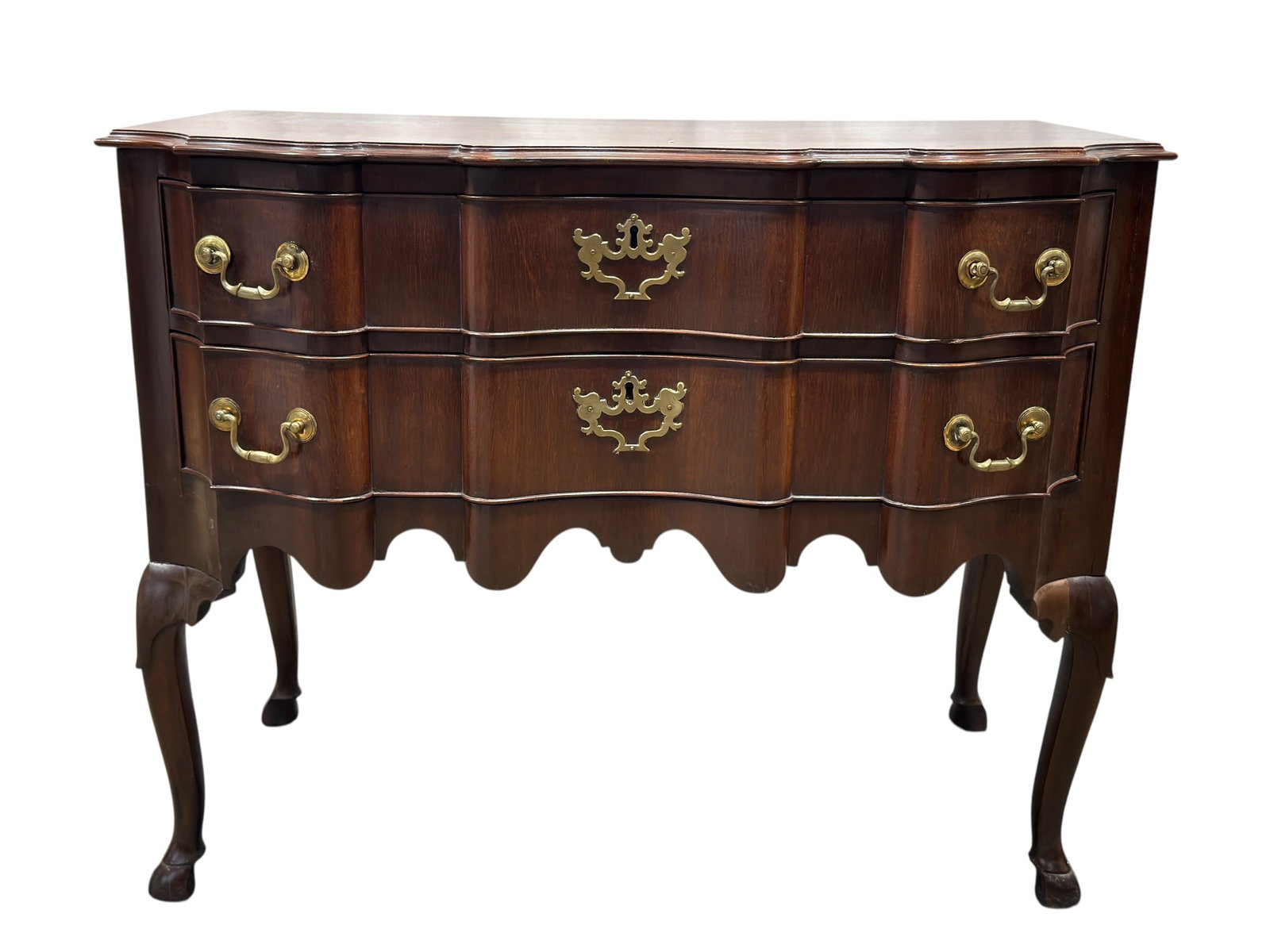 19th Century French Oak Serpentine Commode (1 of 18)