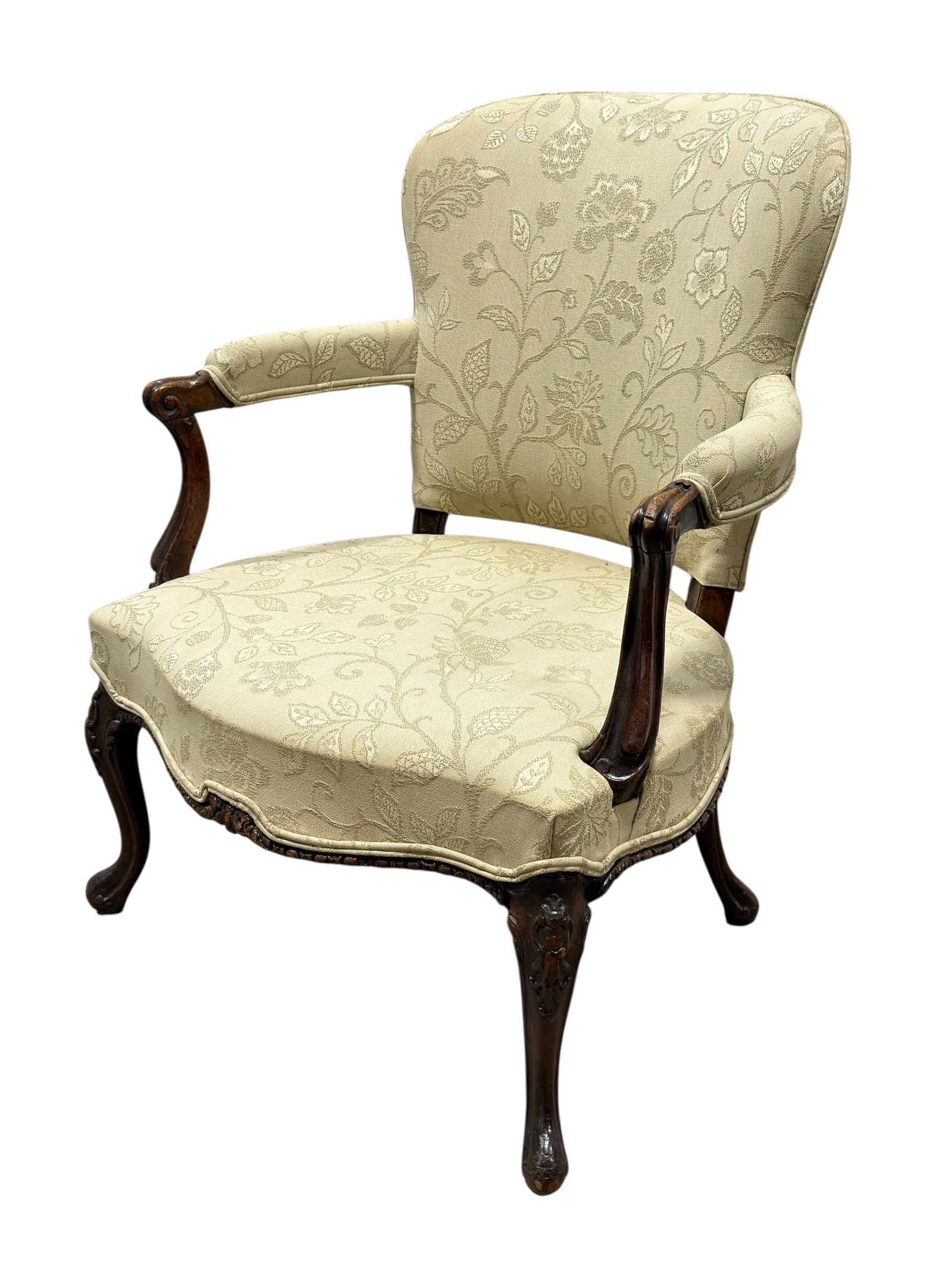 Chippendale Style Carved Mahogany Armchair (1 of 12)
