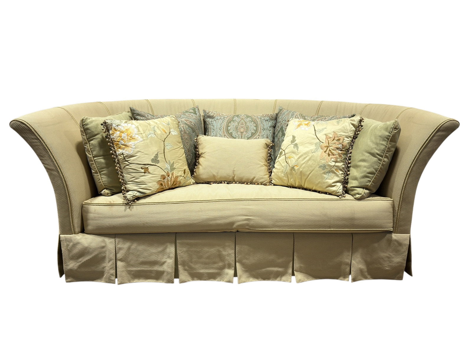 Paul Robert Custom Upholstered Camelback Sofa (1 of 10)